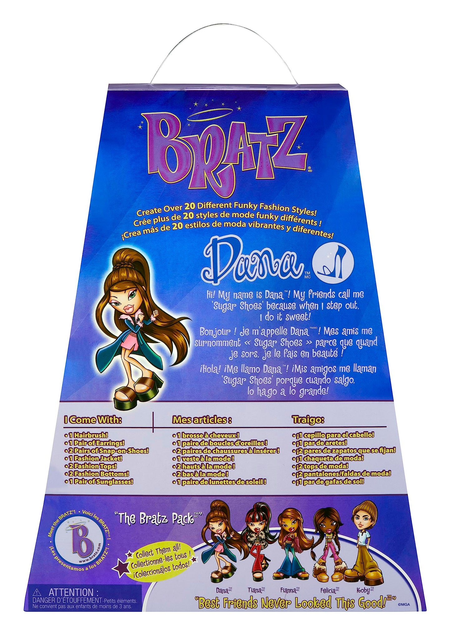 Bratz Muñeca de Moda - Dana - Serie 3 - Muñeca, 2 Conjuntos y póster - para coleccionistas y niños y niñas Mayores de 6 años