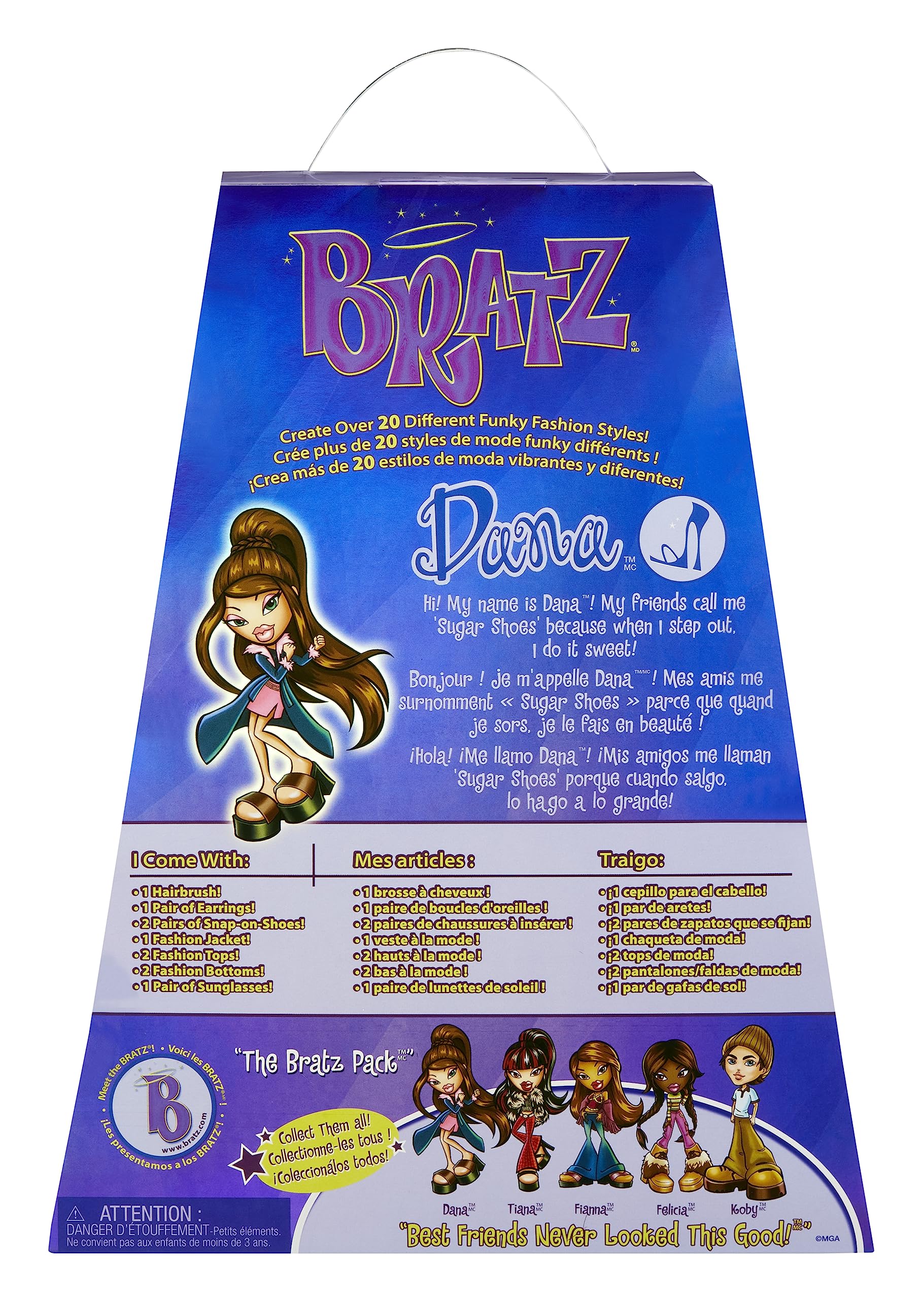 Bratz Muñeca de Moda - Dana - Serie 3 - Muñeca, 2 Conjuntos y póster - para coleccionistas y niños y niñas Mayores de 6 años