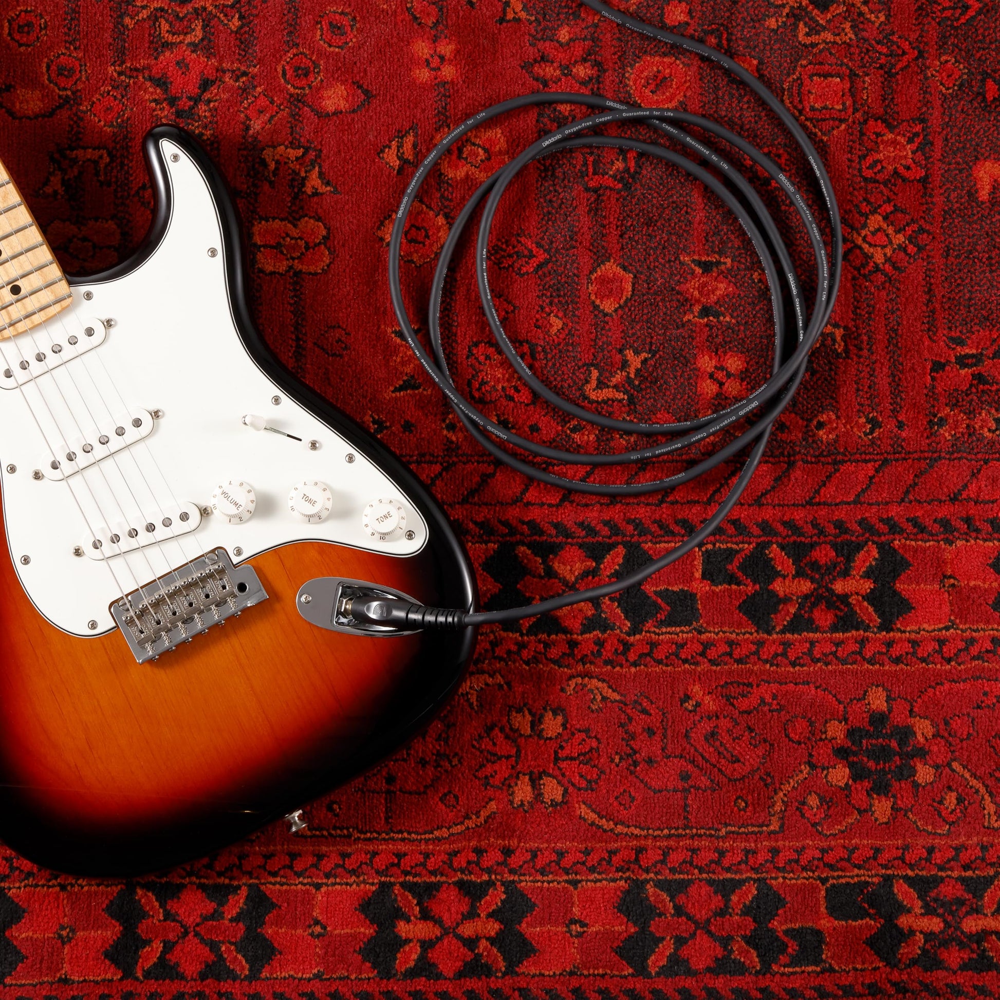 Cable de guitarra D'Addario Custom Series, cable de instrumento con conectores de 1/4", mono, extremo recto, 9 metros