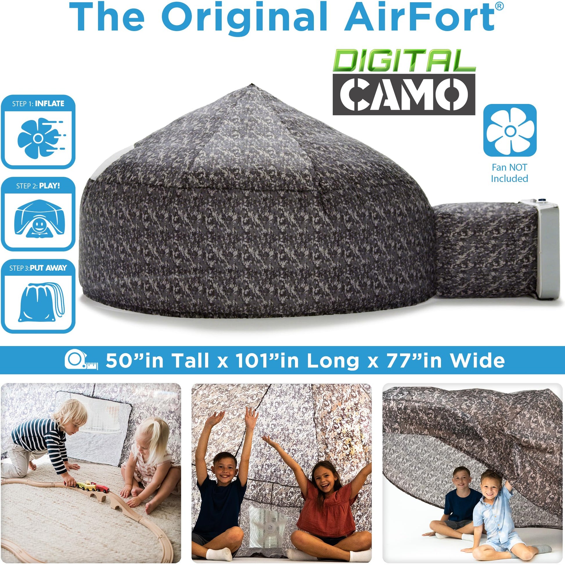 Tiendas de Campaña Inflable AirFort Digital Camo para Niños
