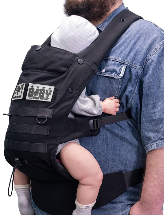 Portabebés Ergonomico Militar para Padres Grandes Negro