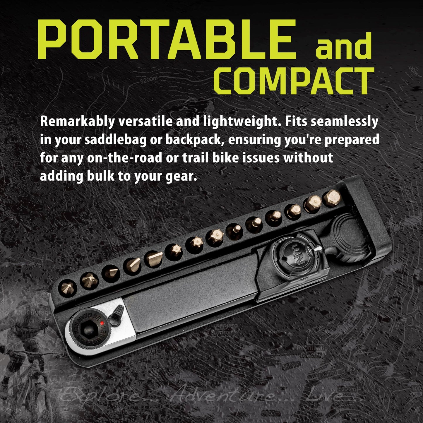 Herramienta para Bicicleta Kilimanjaro Cycle Series 15 en 1 Llave Dinamométrica de Precisión y Brocas Estuche de Almacenamiento