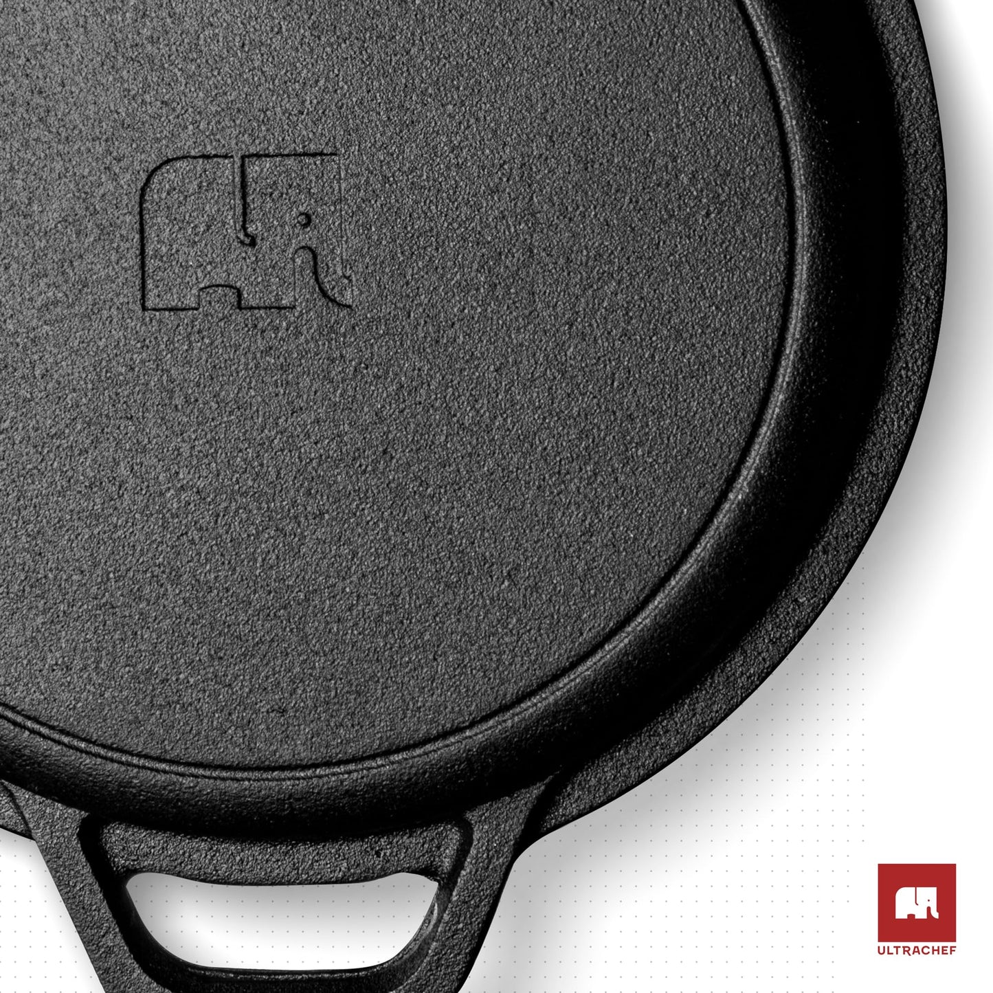 ULTRACHEF Olla de Hierro Fundido 2 en 1 para Estufa y Horno | Horno Holandés y Sartén de Hierro Fundido con Asa y Mango | Dutch Oven | Tamaño 26 cm, Capacidad 2.8 Litros