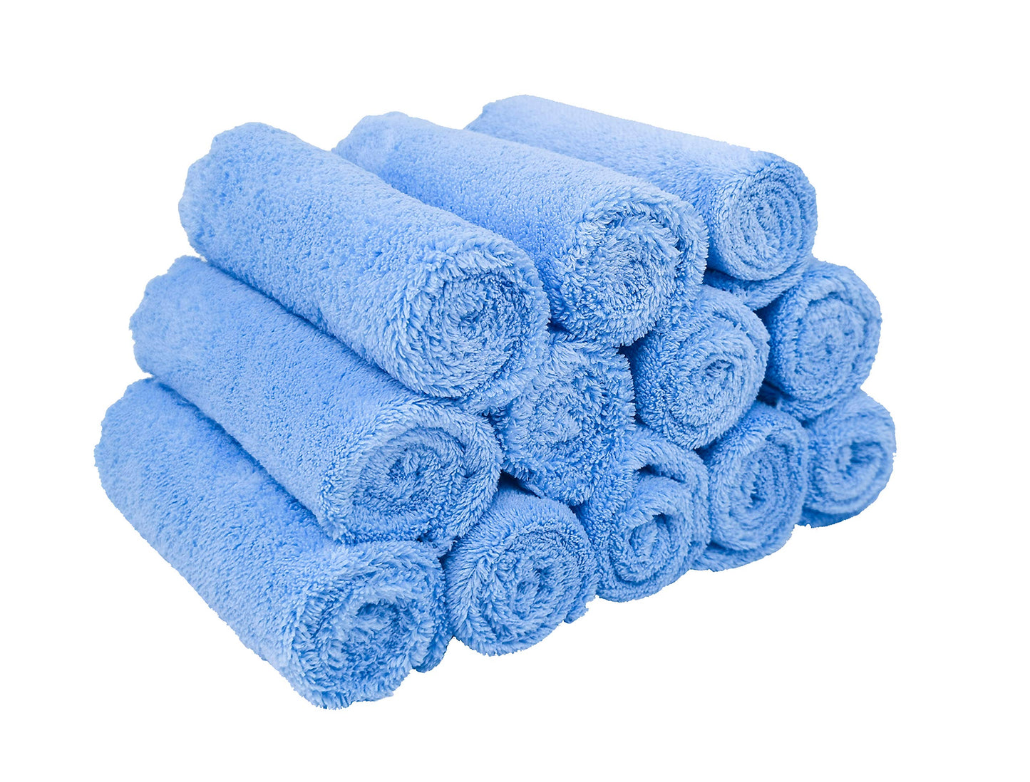 VERSAINSECT hcloths 12 Pack 12x12 Inches Microfiber Coral Fleece Extra Absorbent and Soft for Newborns, Infants and Toddlers-Grey