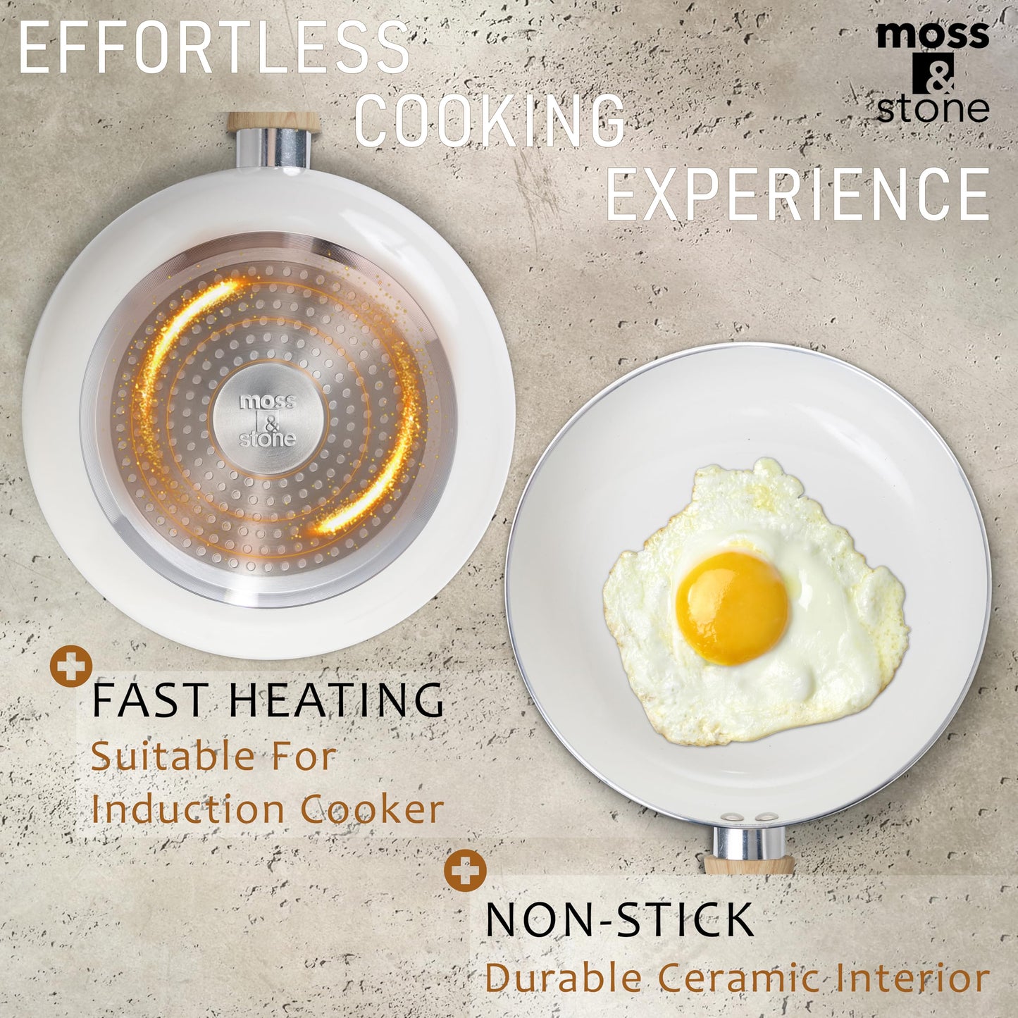 Juego de Utensilios de Cocina Moss & Stone con Tapa de Vidrio y Asas Frescas
