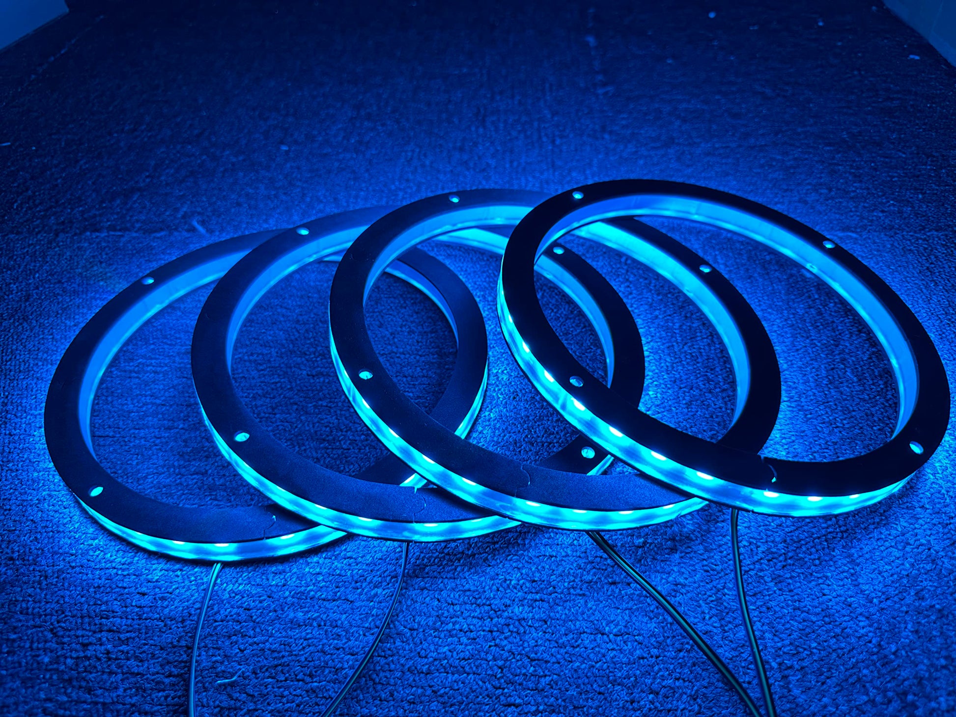 Juego de Luces LED RGB NA 6.5 Pulgadas con Cambios Múltiples para Coche y Control Remoto Bluetooth
