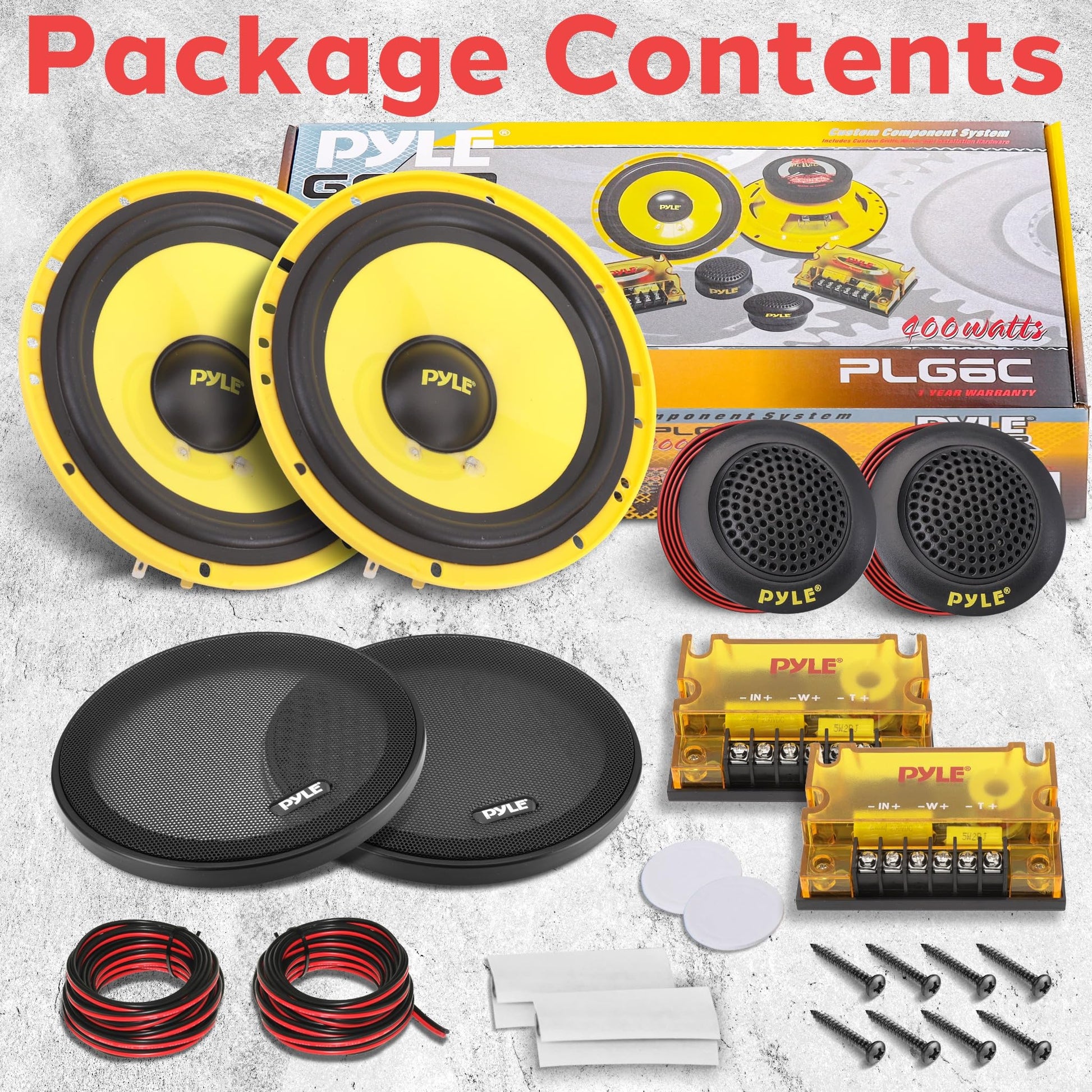 Sistema de Componentes de 2 Vías Pyle PLG6C 16.51 cm 300 v Personalizado