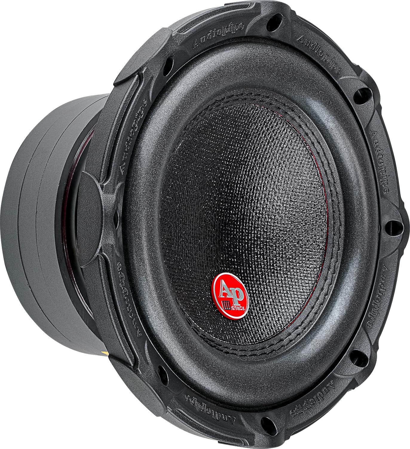 Audiopipe - Subwoofer de cono compuesto de triple pila de 8 pulgadas (TXX-BDC-III-8), rendimiento superior, 500 W, 3 imanes, bobina de voz BASV, cesta de aluminio, cono de papel sin prensa, 2 x 4