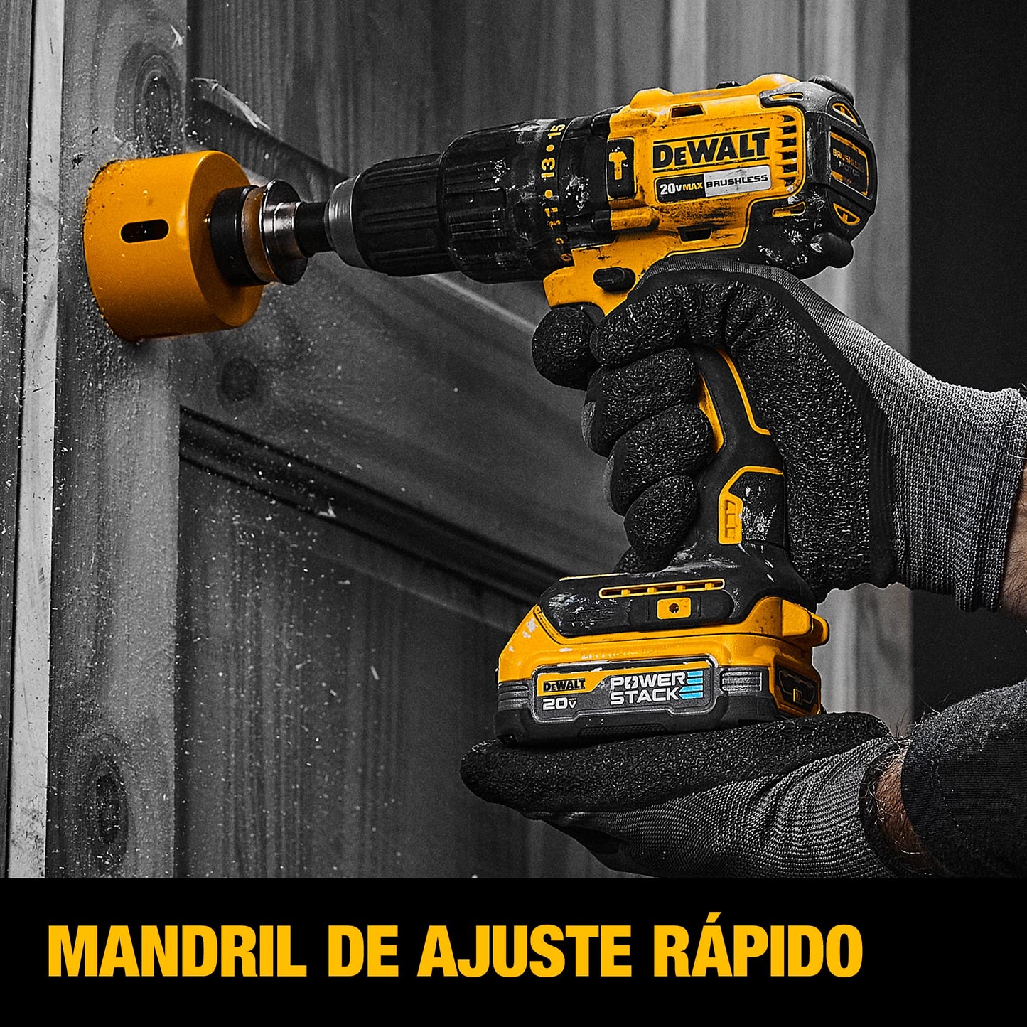 DEWALT Kit Taladro/Atornillador de 1/2 Pulgadas (13mm) y Atornillador de Impacto de 1/4 Pulgadas (6.35mm) 20V MAX* POWERSTACK DCK276D1E1