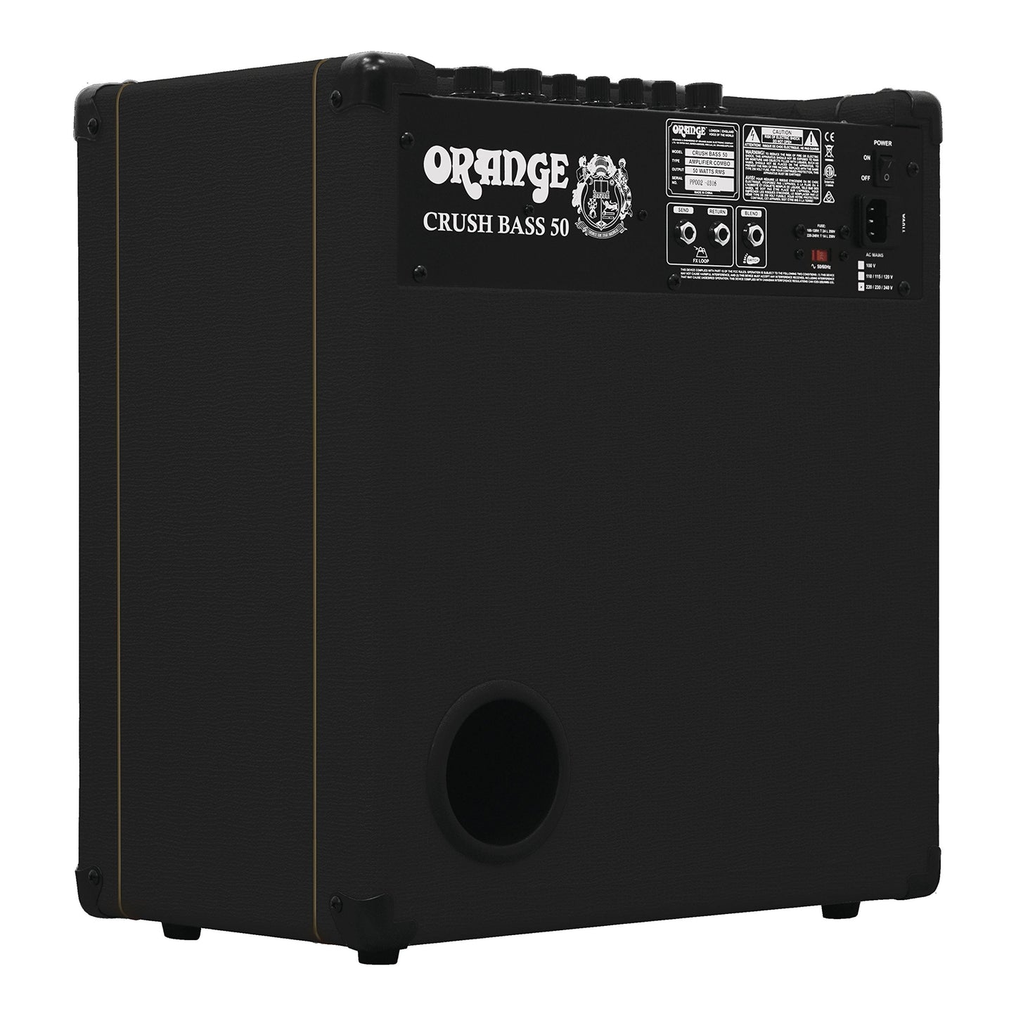 Combo de amplificador de bajo y guitarra, Crush Bass 50, Negro