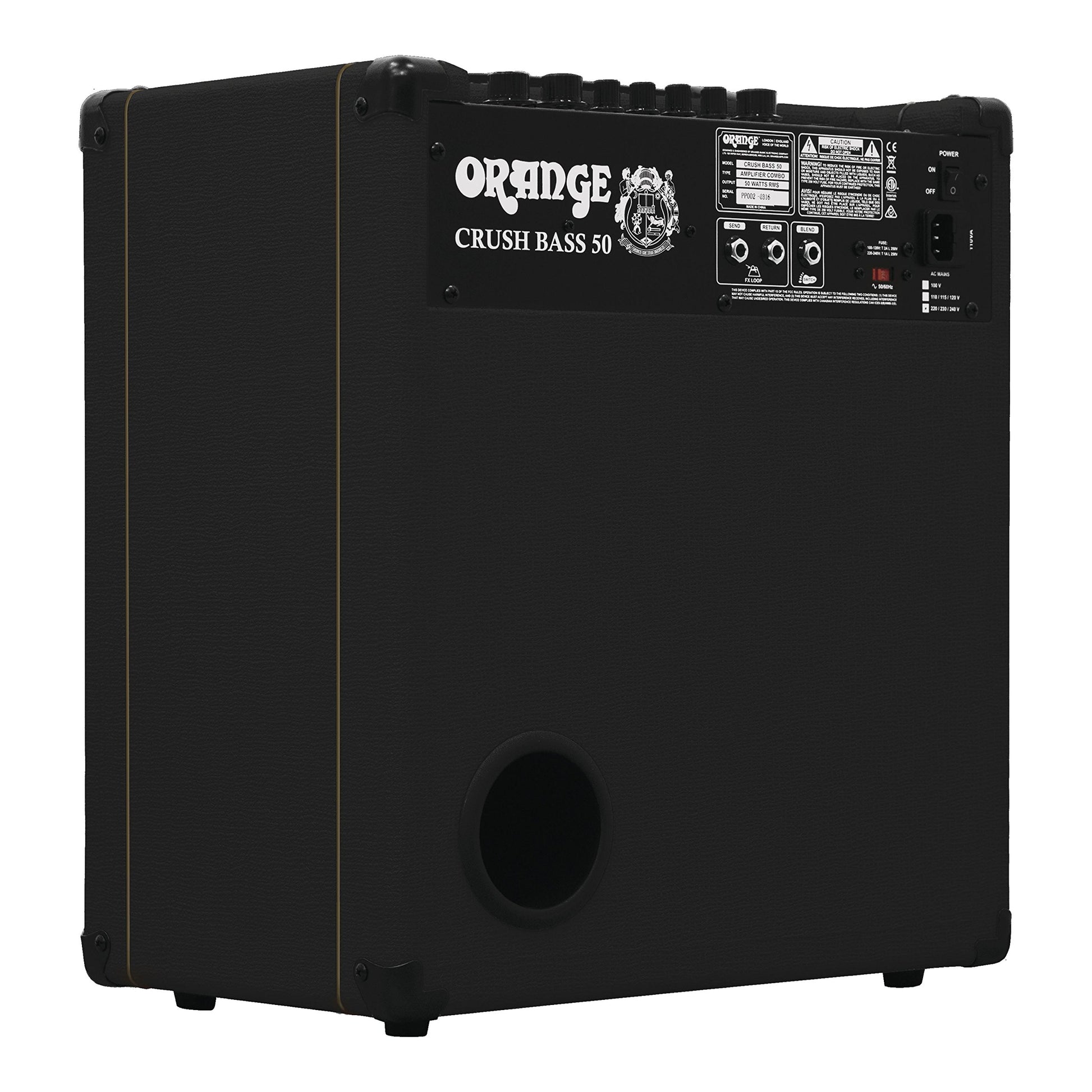 Combo de amplificador de bajo y guitarra, Crush Bass 50, Negro