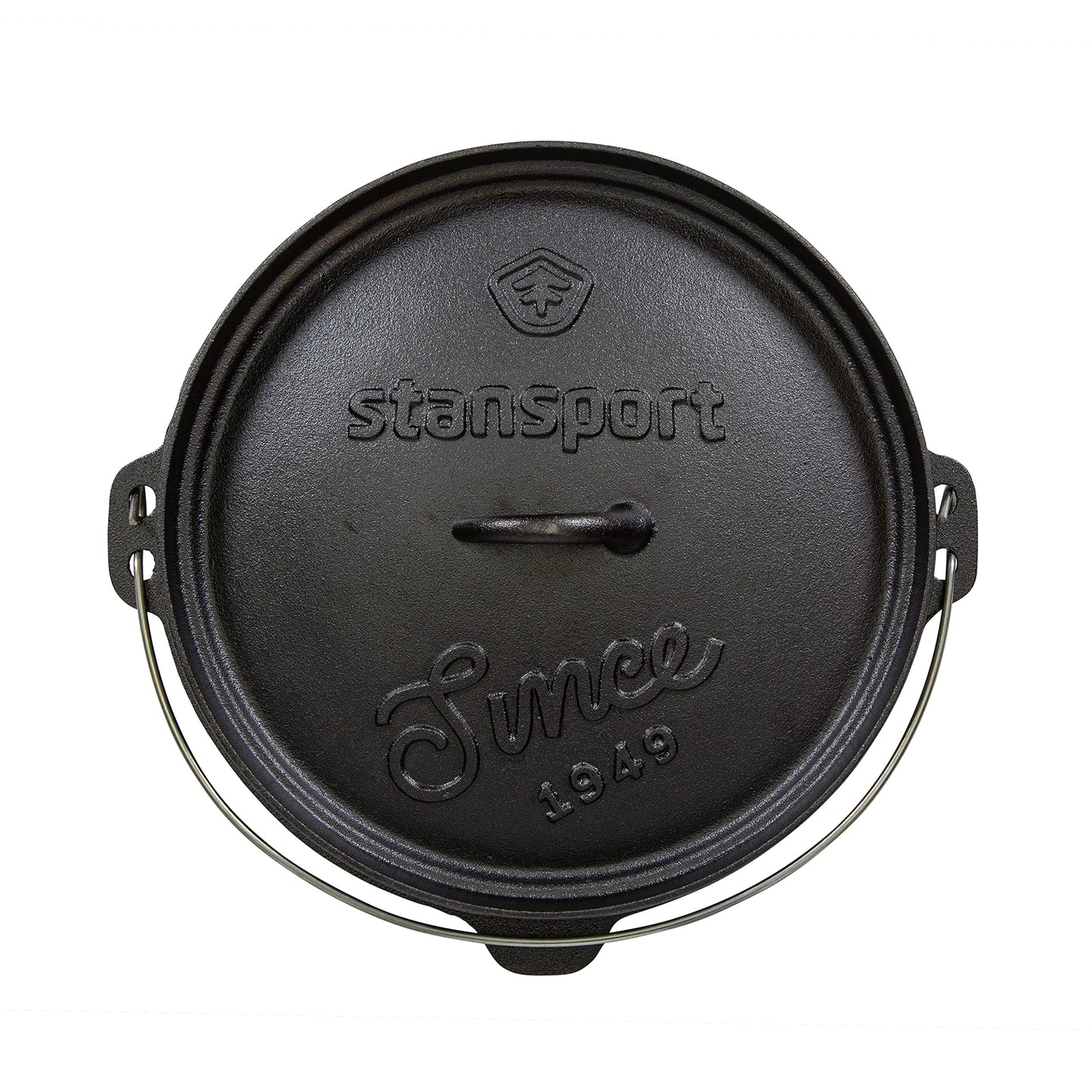 Stansport 16033 - Horno holandés de Hierro Fundido presazonado, 8 Cuartos de galón, sin Patas