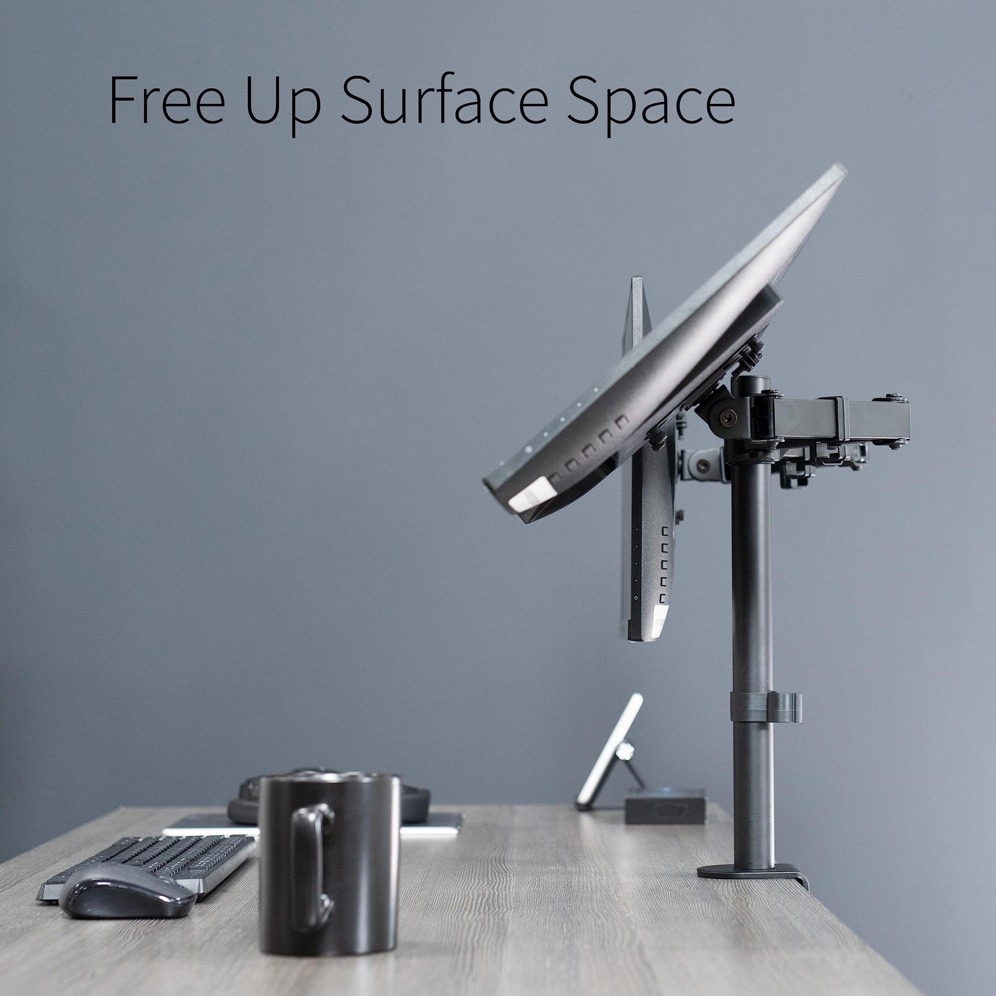 Soporte de Montaje en Escritorio Vivo Negro Resistente y Ajustable para Monitor Dual LCD LED