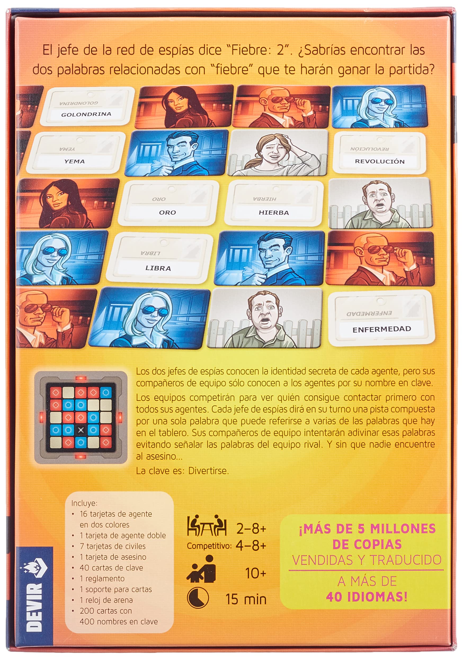 Devir Código Secreto en Español, Juego de Mesa