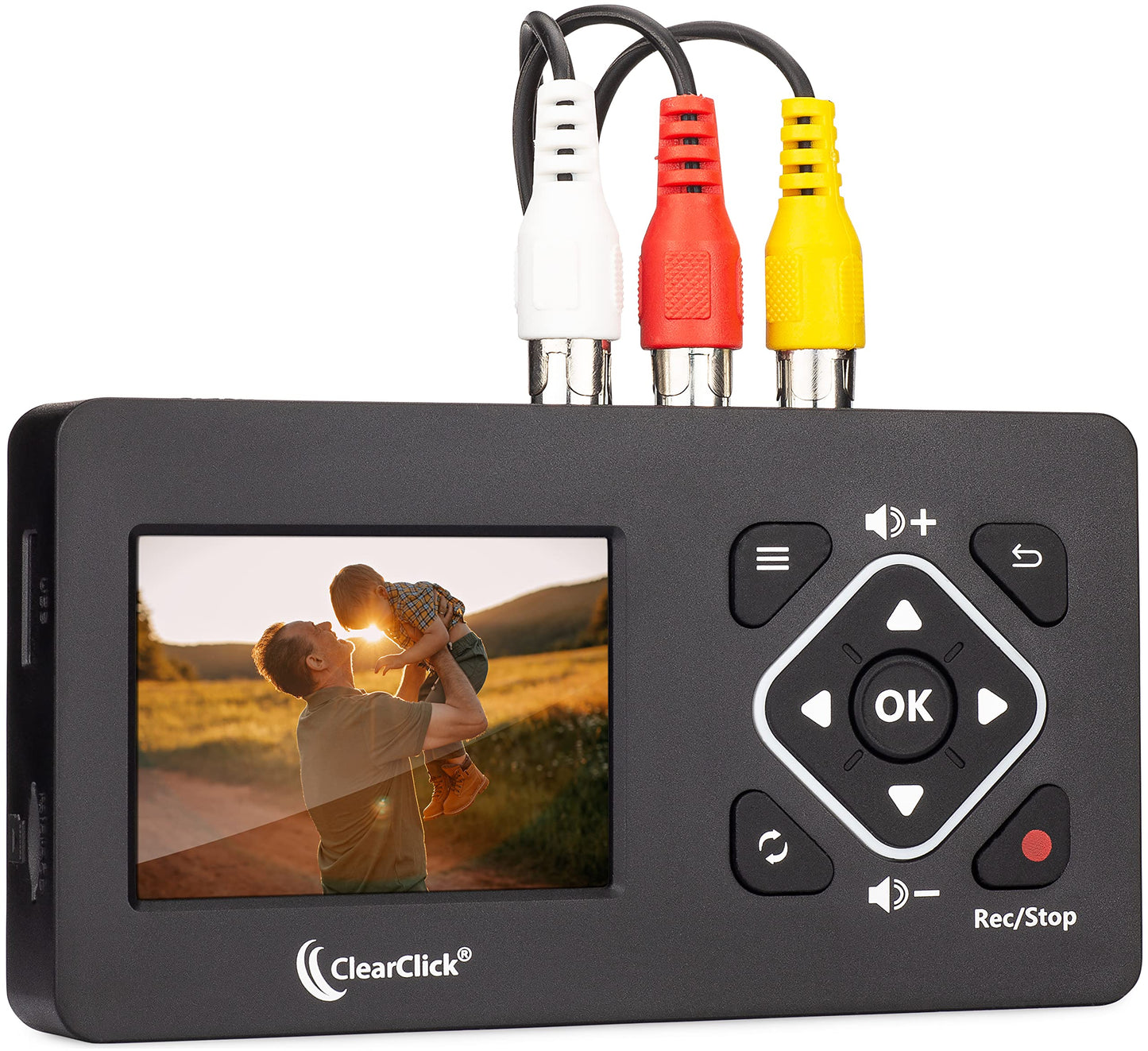 ClearClick Video to Digital Converter 2.0 (Segunda generación) Mini edición - Grabar vídeo de VCR, Cintas VHS, AV, RCA, Hi8, videocámara, DVD, Sistemas de Juegos