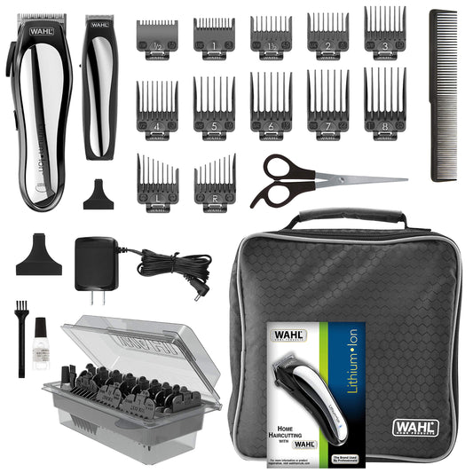 Wahl Lithium Pro Cordless Haircut & Touch Up Kit With Case (23 Pieces) Model# 79600-3301