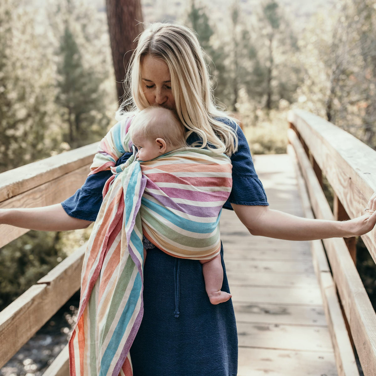 Hip Baby Wrap Ring Sling Baby Carrier for Infants and Toddlers (mediterranean)
