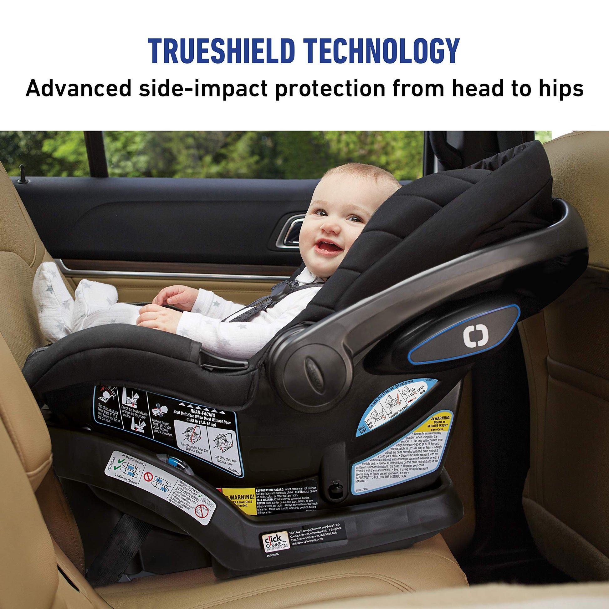 Graco SnugRide - De Infantil, Asientos Coche Seguridad Niño Orientado Trasero N, Ion, 30.87x19.96x15.51 Inch Pack Of 1