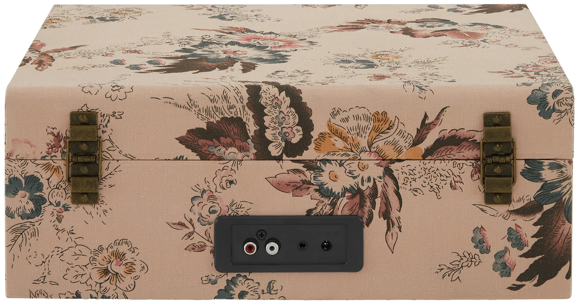 Crosley CR8017B-FL Voyager - Tocadiscos de Vinilo portátil clásico con Entrada y Salida Bluetooth y Altavoces Integrados, Floral
