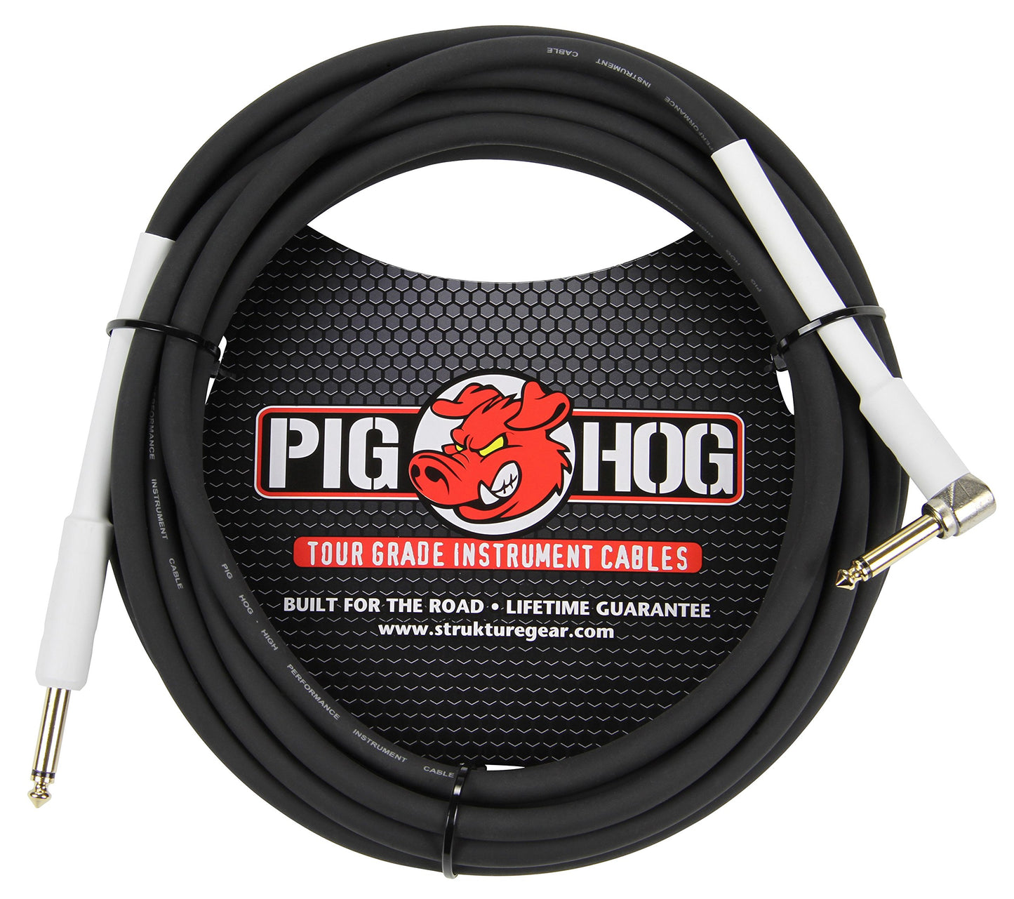 Cable para Guitarra Pig Hog PH10R Rojo de Alto Rendimiento 10 Pies Derecho-Angulo