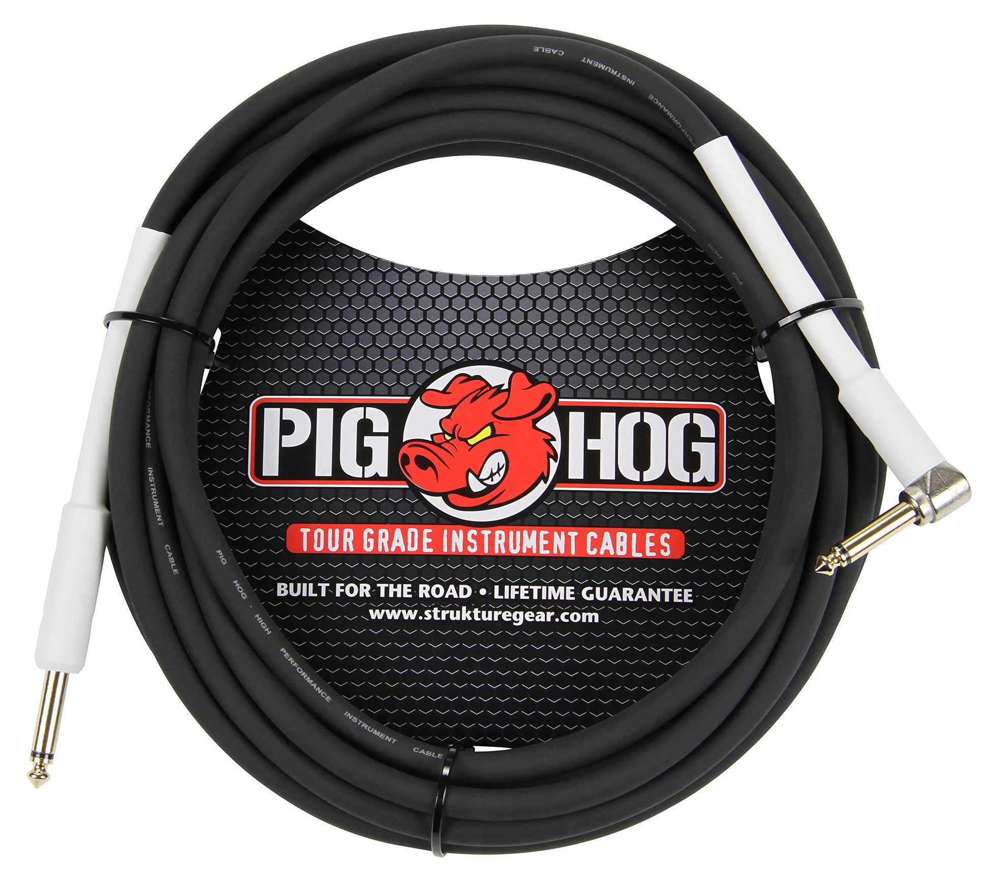 Cable para Guitarra Pig Hog PH10R Rojo de Alto Rendimiento 10 Pies Derecho-Angulo