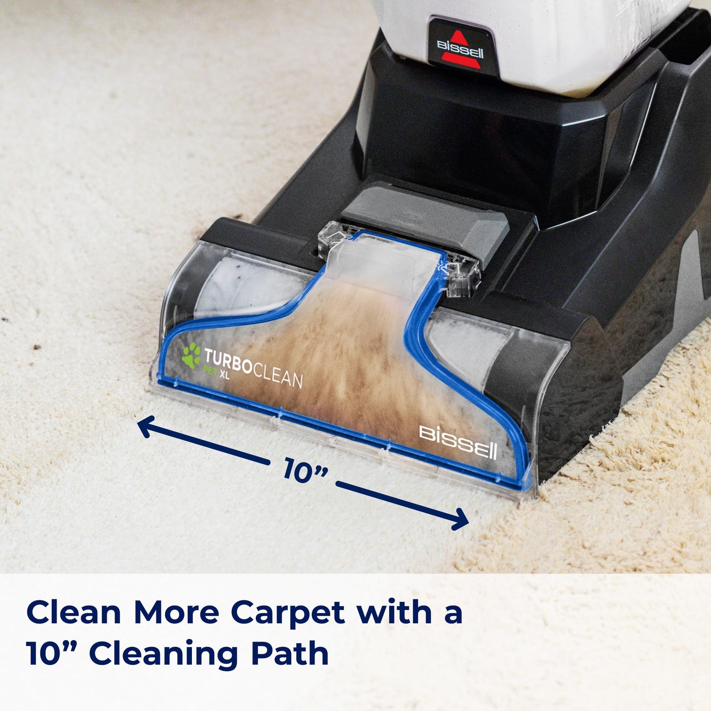 BISSELL TurboClean Pet XL - Limpiador vertical de alfombras, herramienta resistente para tapicería y fórmula incluida, 3746