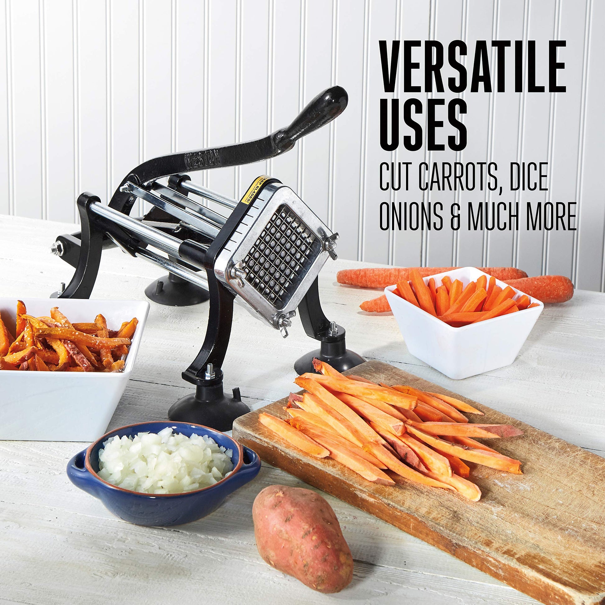 Cortador Profesional Weston Acero Inoxidable para Verduras y Papas Fritas