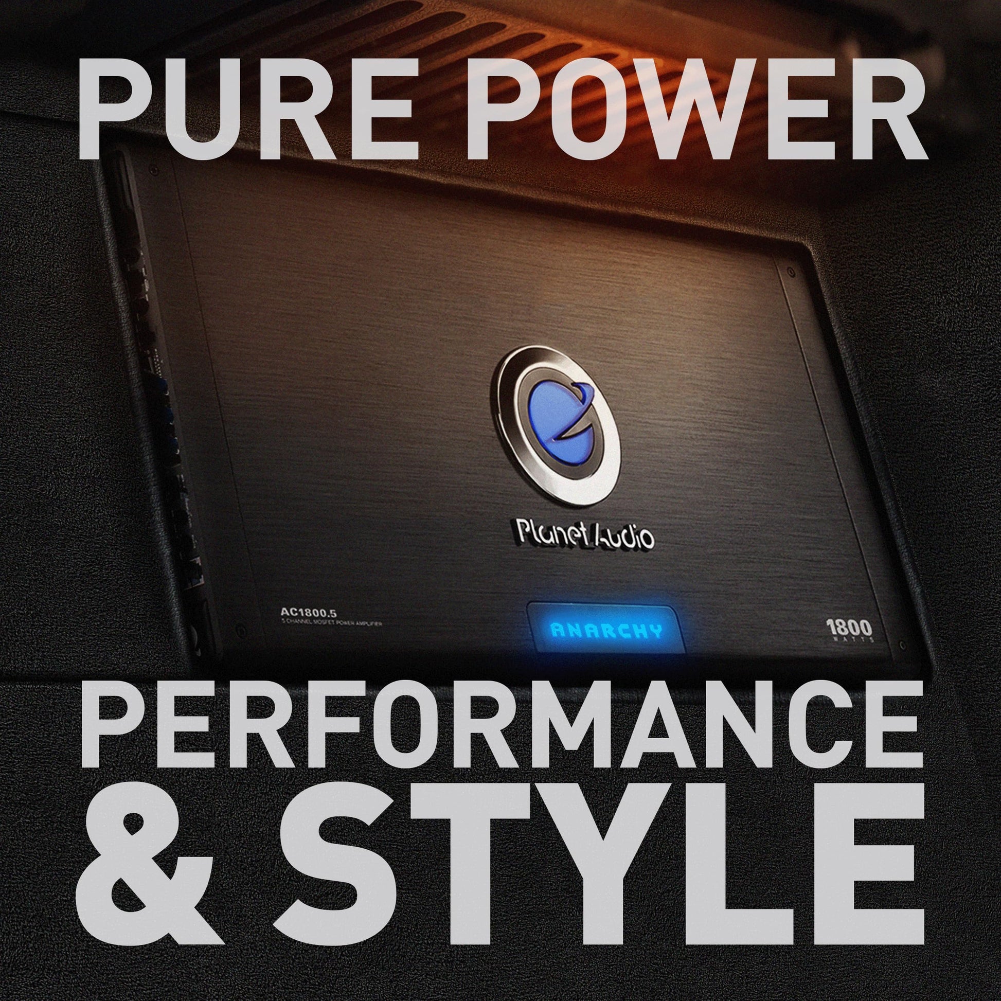 Amplificador Class A/B 5 Canales Planet Audio AC18005 Anarchy 1800 Watts Estable en 2 Ohm