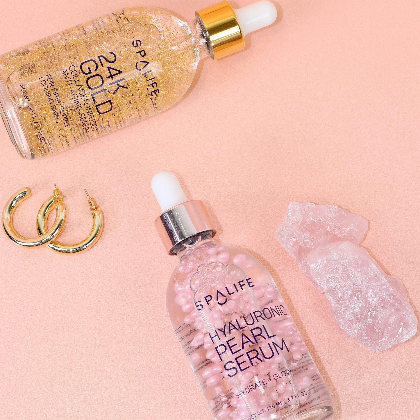 SpaLife Spa Life 24k Gold and Hyaluronic Pearl Collagen Infused Nourishing Serum 2 Pack