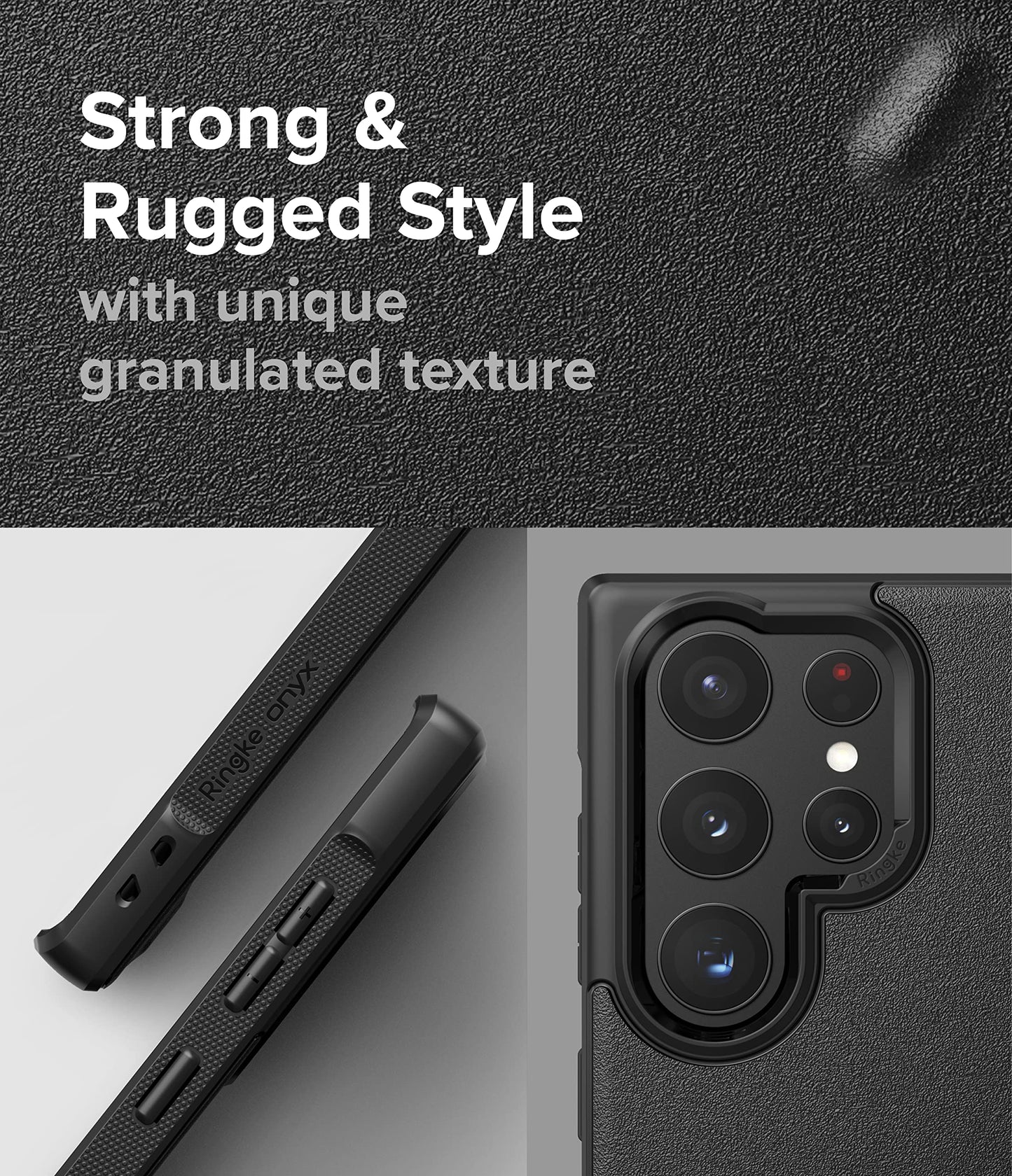 Funda Samsung Galaxy S22 Ultra 5G Ringke Onyx Black TPU Flexible Durable para Hombre