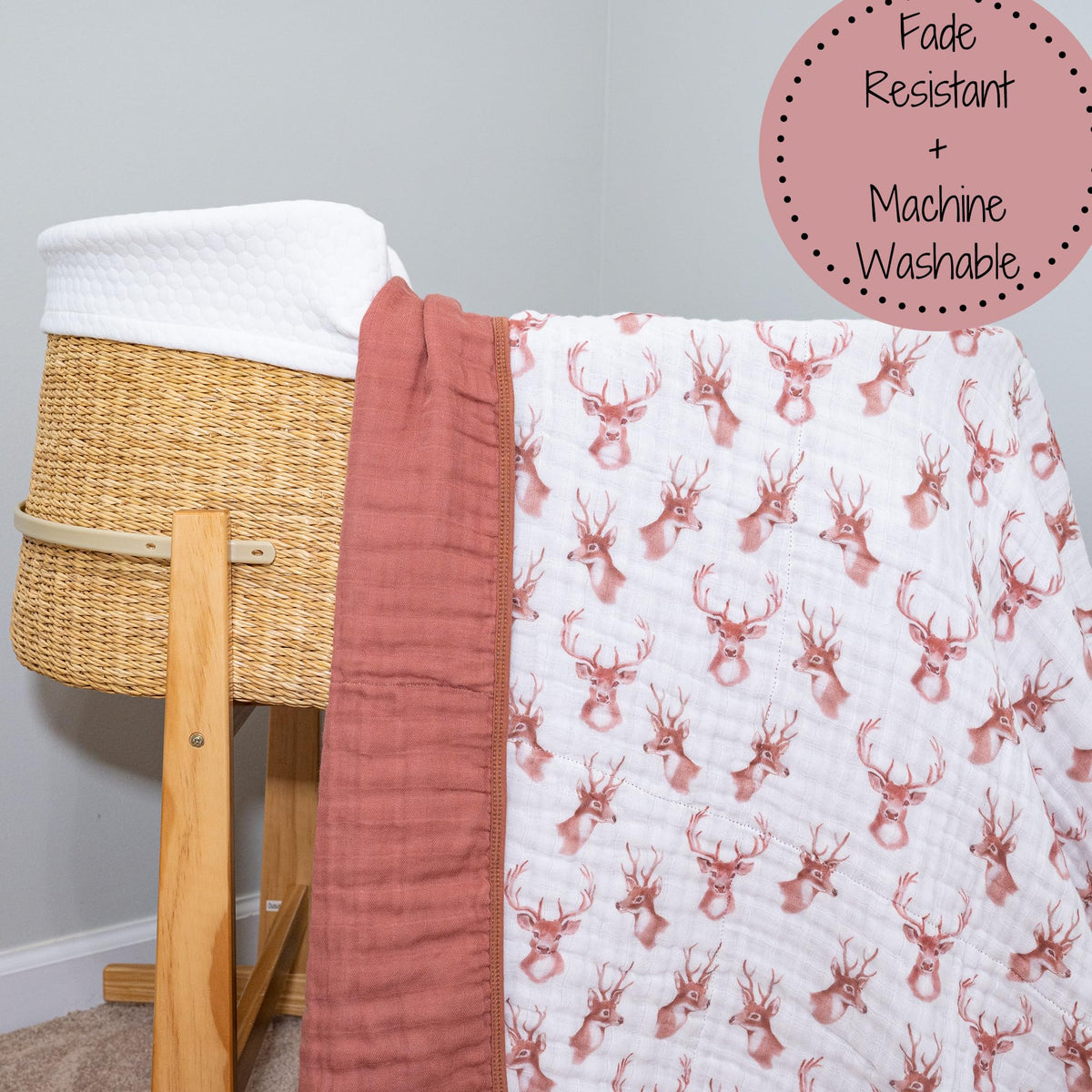 LollyBanks Manta para bebé, 100% algodón de muselina, 47 x 47 pulgadas, edredón para niños y niñas, manta de 6 capas suave y acogedora para recién nacidos, ropa de cama ligera para cuna de bebé