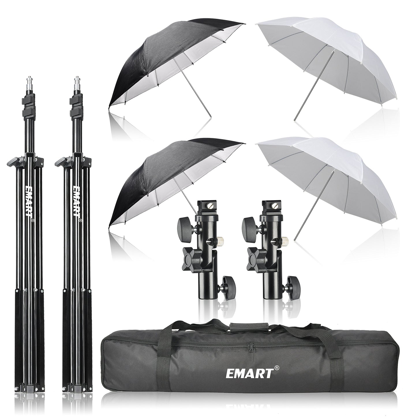 Emart Photography Flash Umbrella Kit, Hot Shoe Adapter Swivel Bracket for Flash Mount