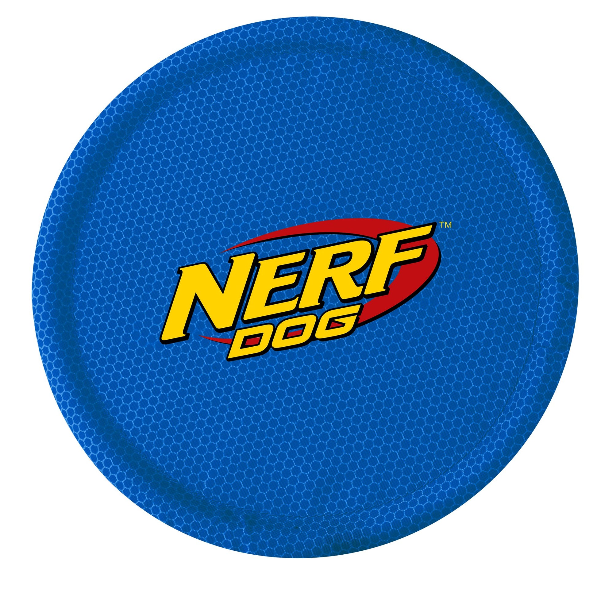 Juguete para Perro Nerf Dog Azul de Nailon Resistente al Agua y Durable Frisbee 9 Pulgadas para Razas Medias/Grandes