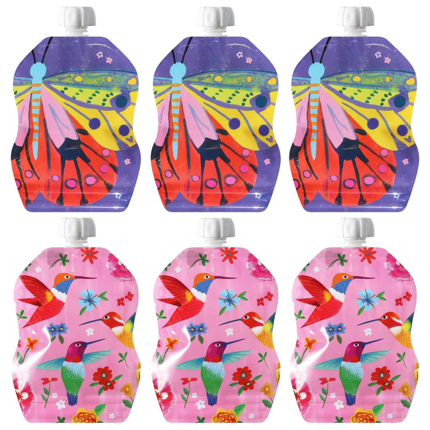 ChooMee Bolsas reutilizables para almacenamiento de alimentos para bebés, sin BPA, a prueba de fugas, para batidos, purés y alimentos para bebés, recargable, doble cierre, fácil de limpiar, parte