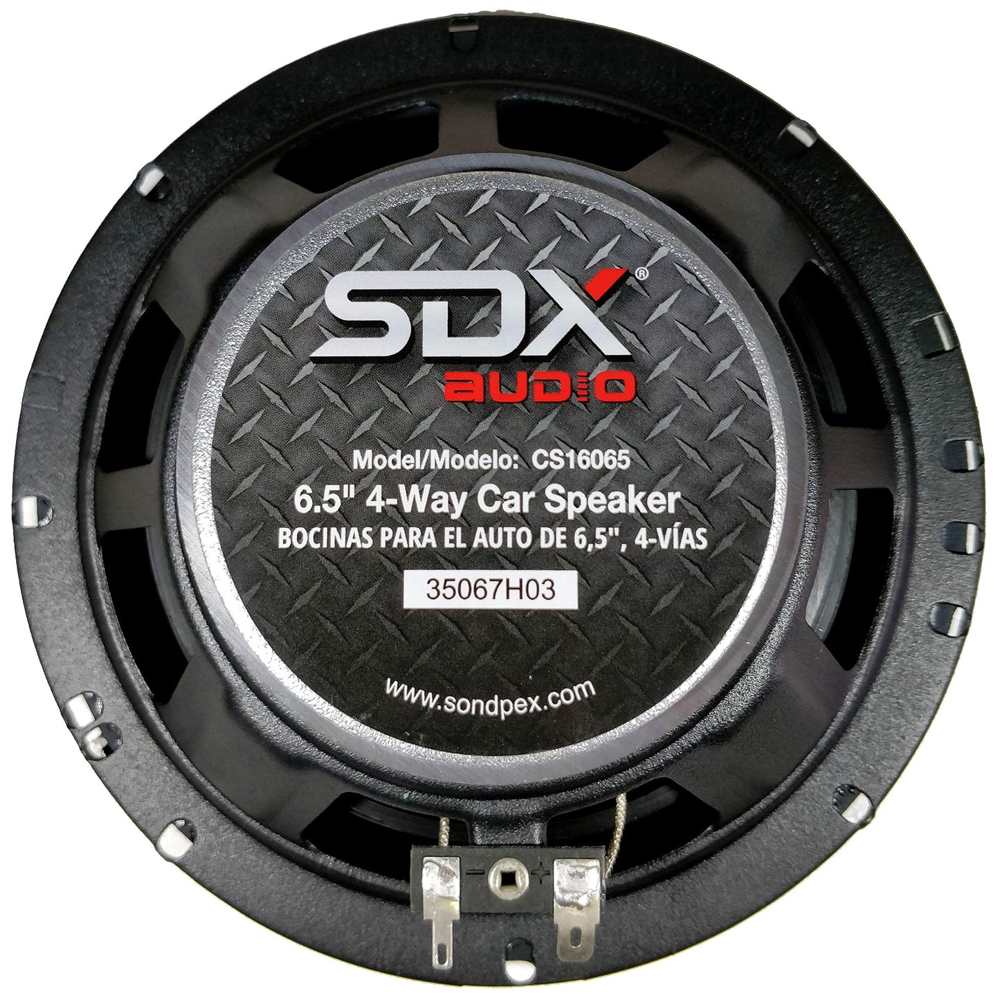 SONDPEX SDX Audio - Altavoces de coche de 6.5 pulgadas (par) - Juego de altavoces de coche de alta calidad mejorado, coaxial, estéreo