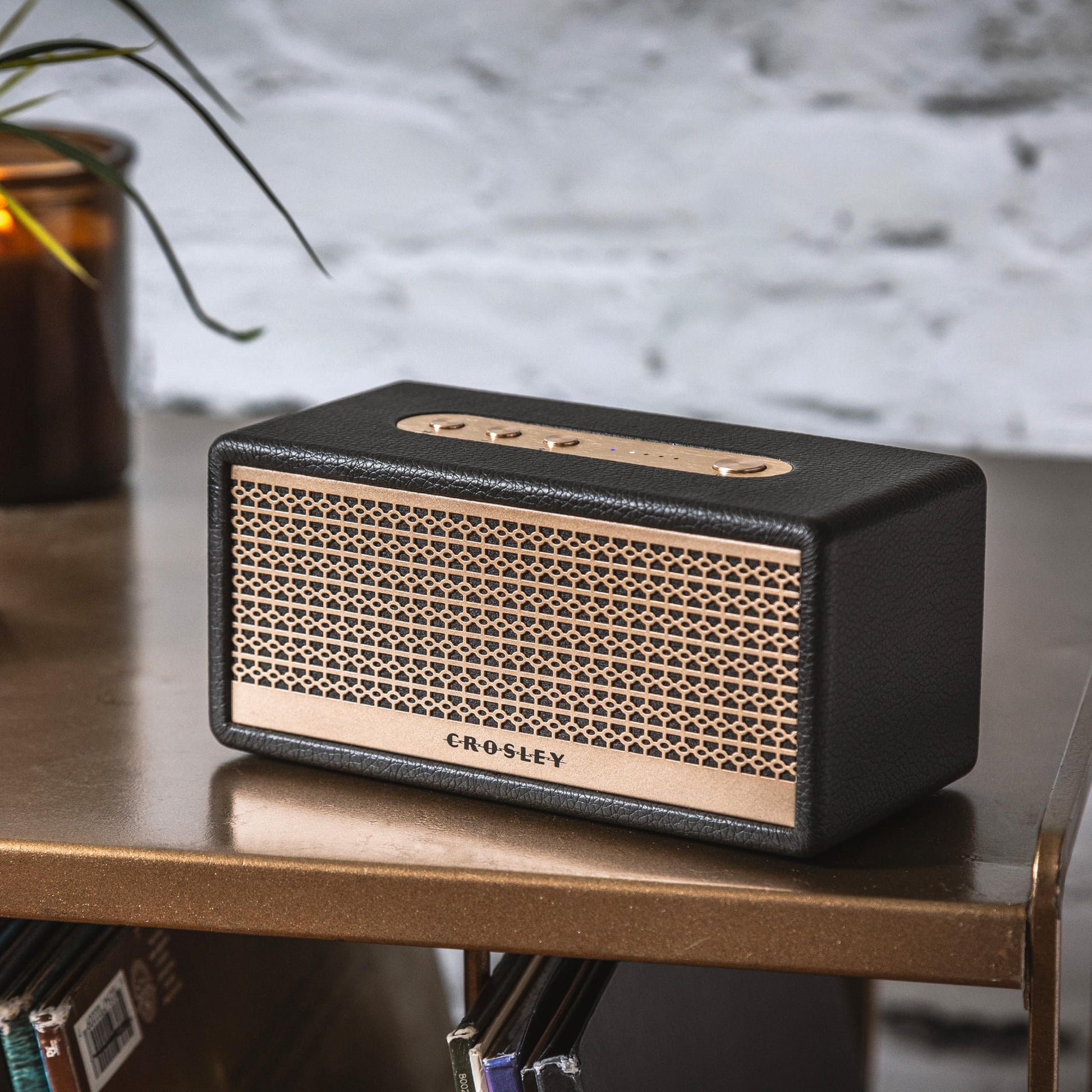 Crosley CR3113A-BK Montero - Altavoz Bluetooth Recargable portátil pequeño, Color Negro