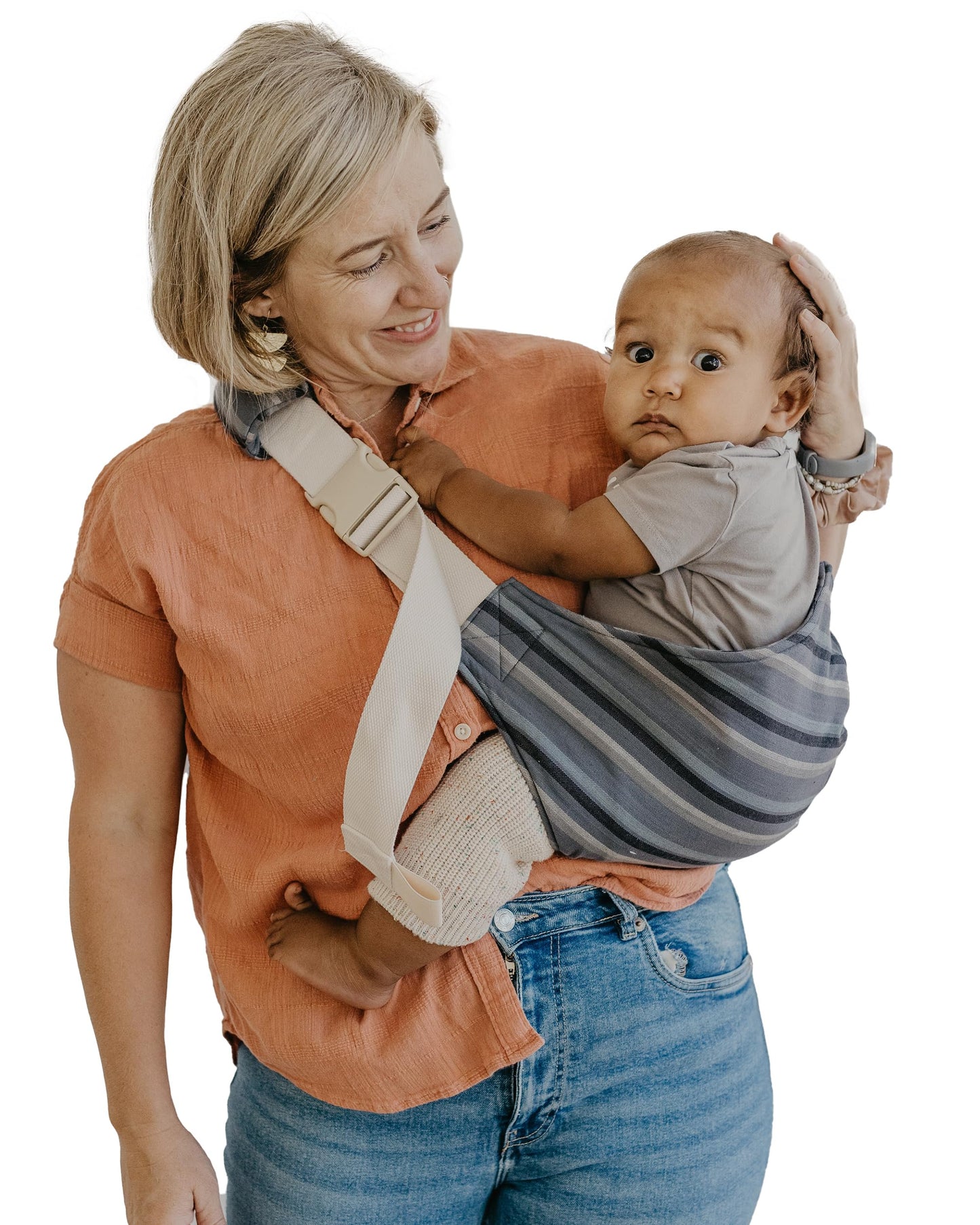 Envoltura de cadera para bebé – Portabebés de cadera – Cómodo y transpirable soporte para asiento lateral para niños pequeños, portabebés ligeros para bebé, portabebés de chamarra para mamá, Rocky
