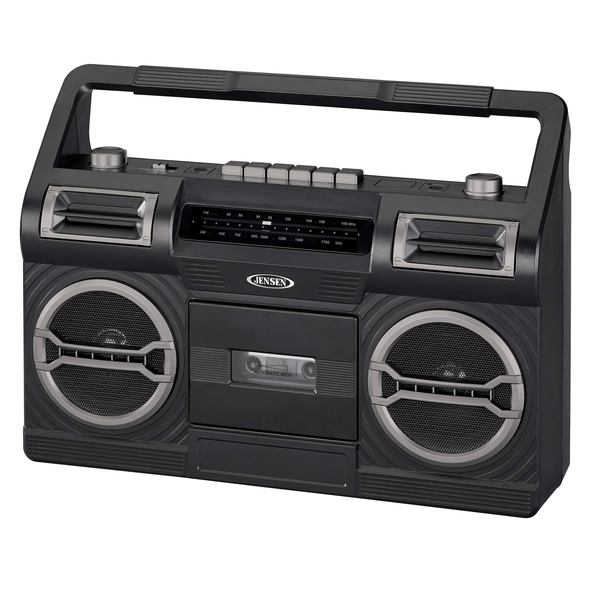 Jensen MCR-500 Radio portátil Am/FM con Reproductor de Casete y Altavoz Incorporado