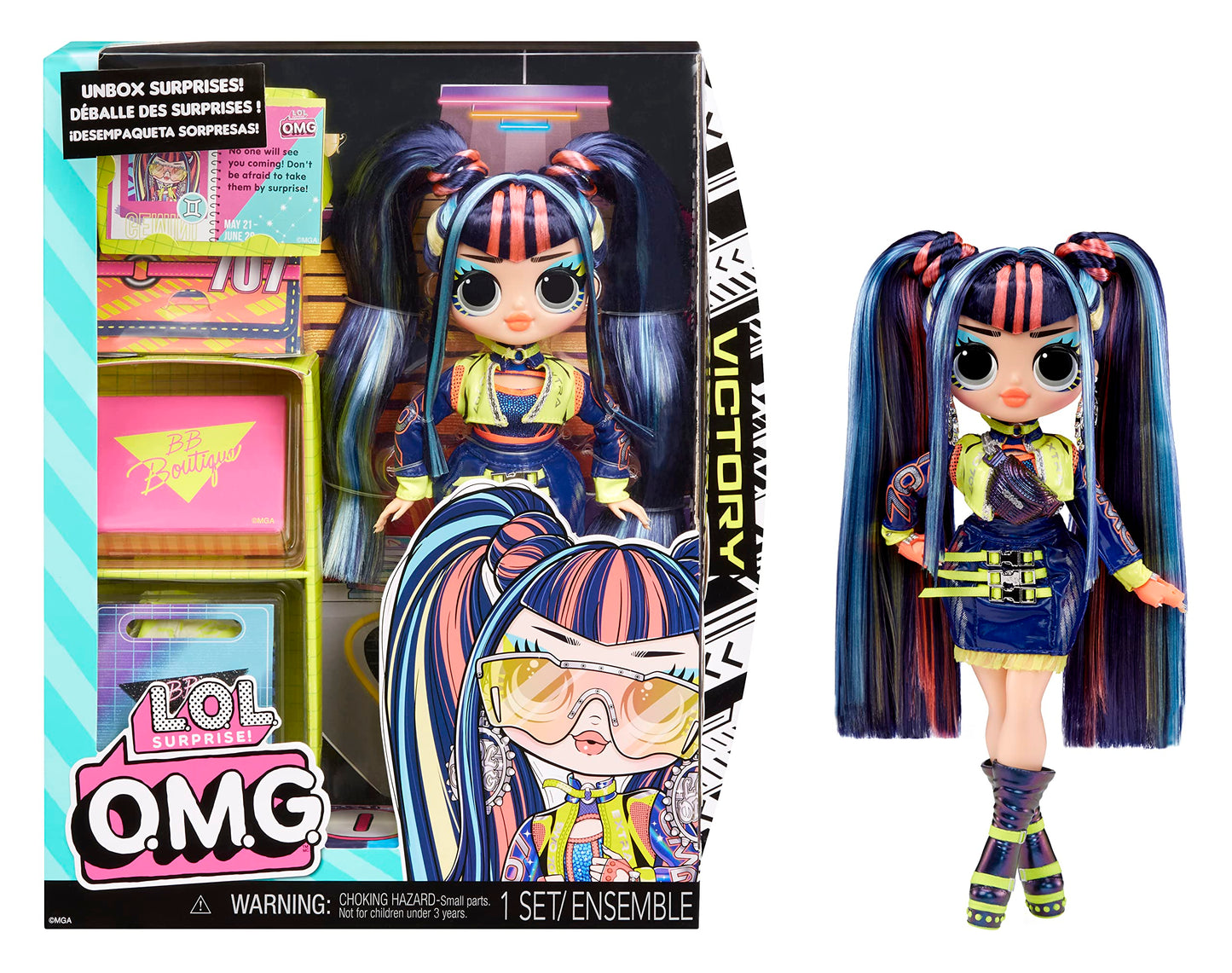 L.O.L. Surprise! O.M.G. Muñeca de Moda - Victory - Incluye muñeca, múltiples sorpresas y fabulosos Accesorios - Edad: 4+ años