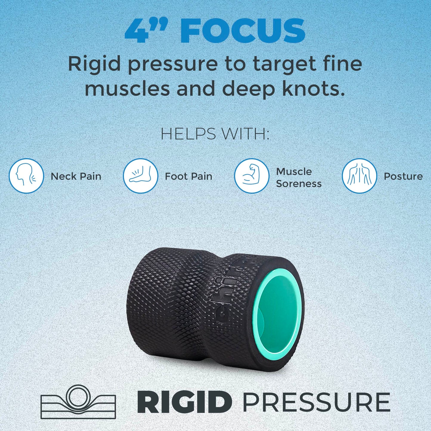Chirp Wheel+ Rodillo de espuma para aliviar el dolor de espalda, terapia muscular y masaje de tejido profundo, 4 pulgadas