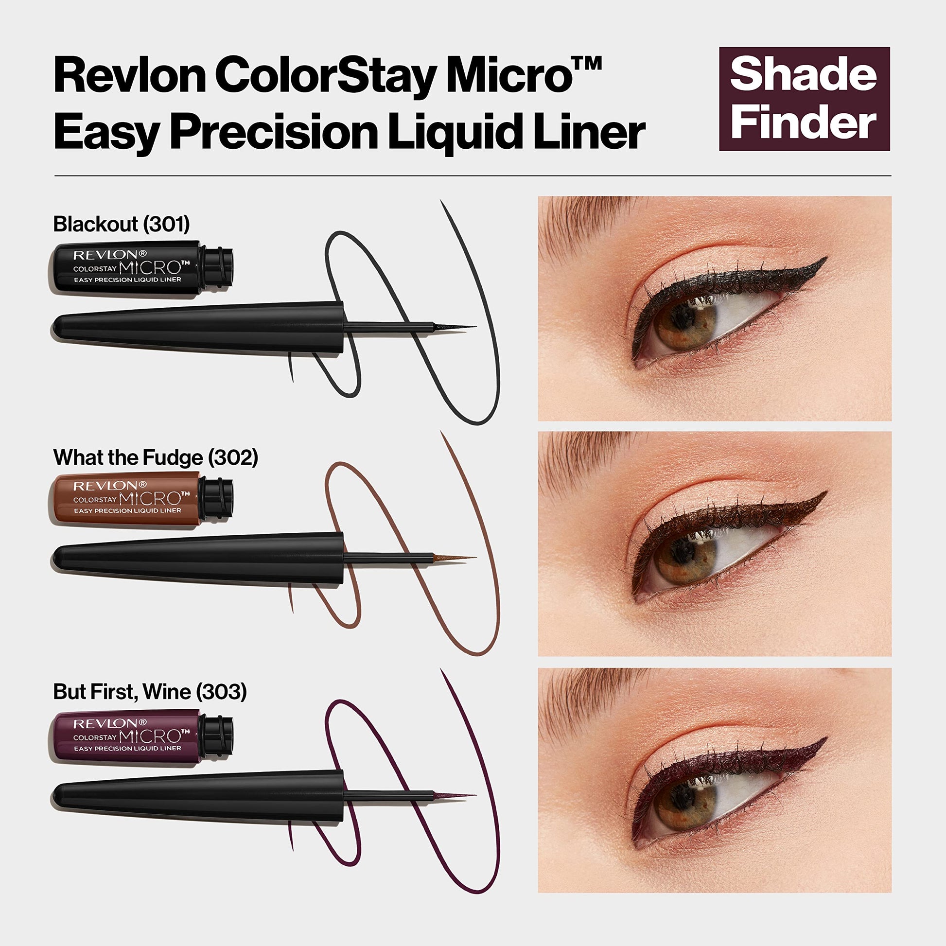 Revlon Colorstay Micro Easy Precision Liquid Liner, 302 What the Fudge Marron