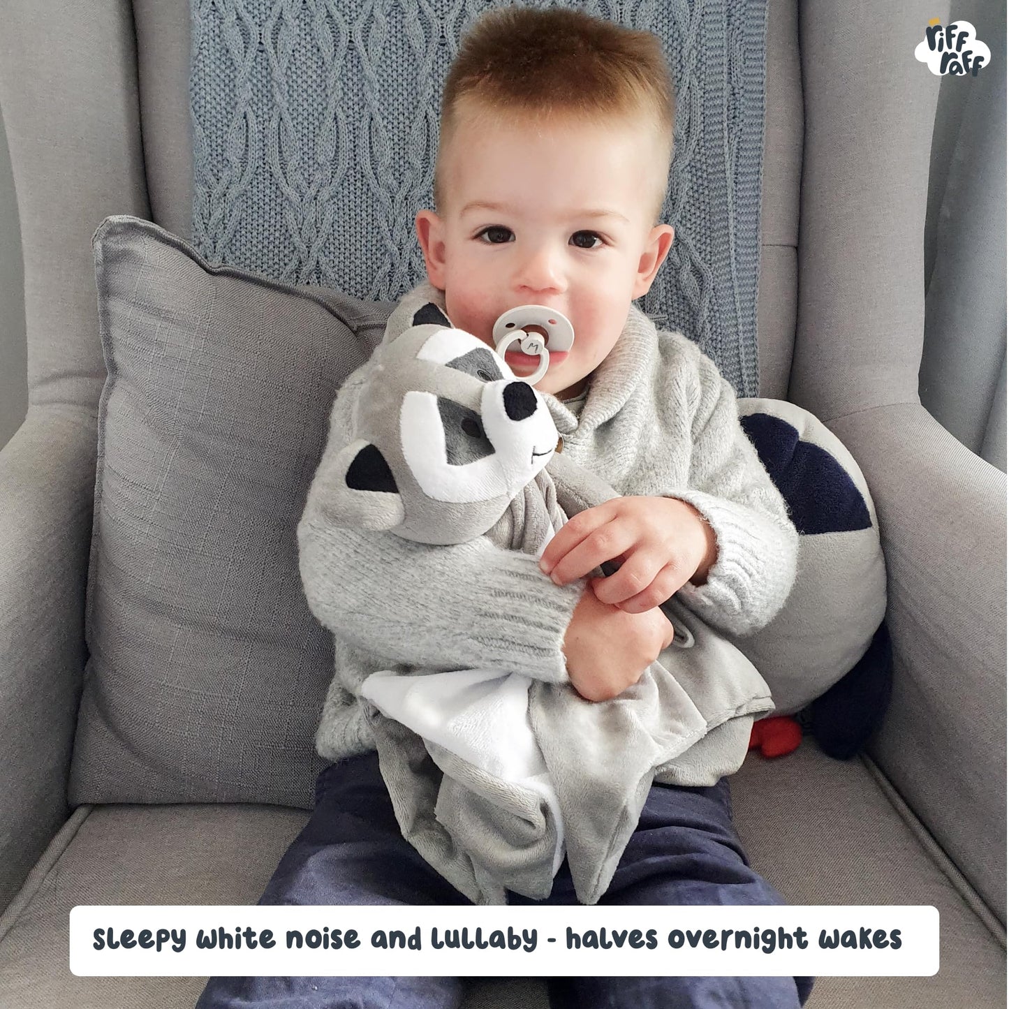 Chupete de seguridad para bebés y niños pequeños, diseño de mapache