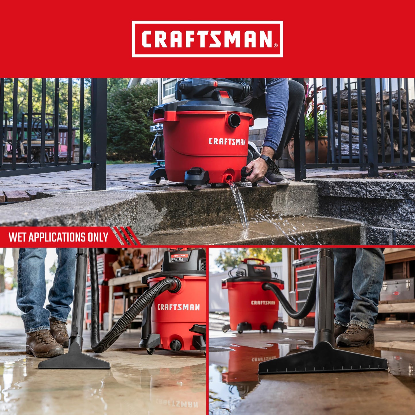 CRAFTSMAN CMXZVBE38773 Filtro de aplicación húmeda para aspiradoras húmedas y secas de 5 a 20 galones