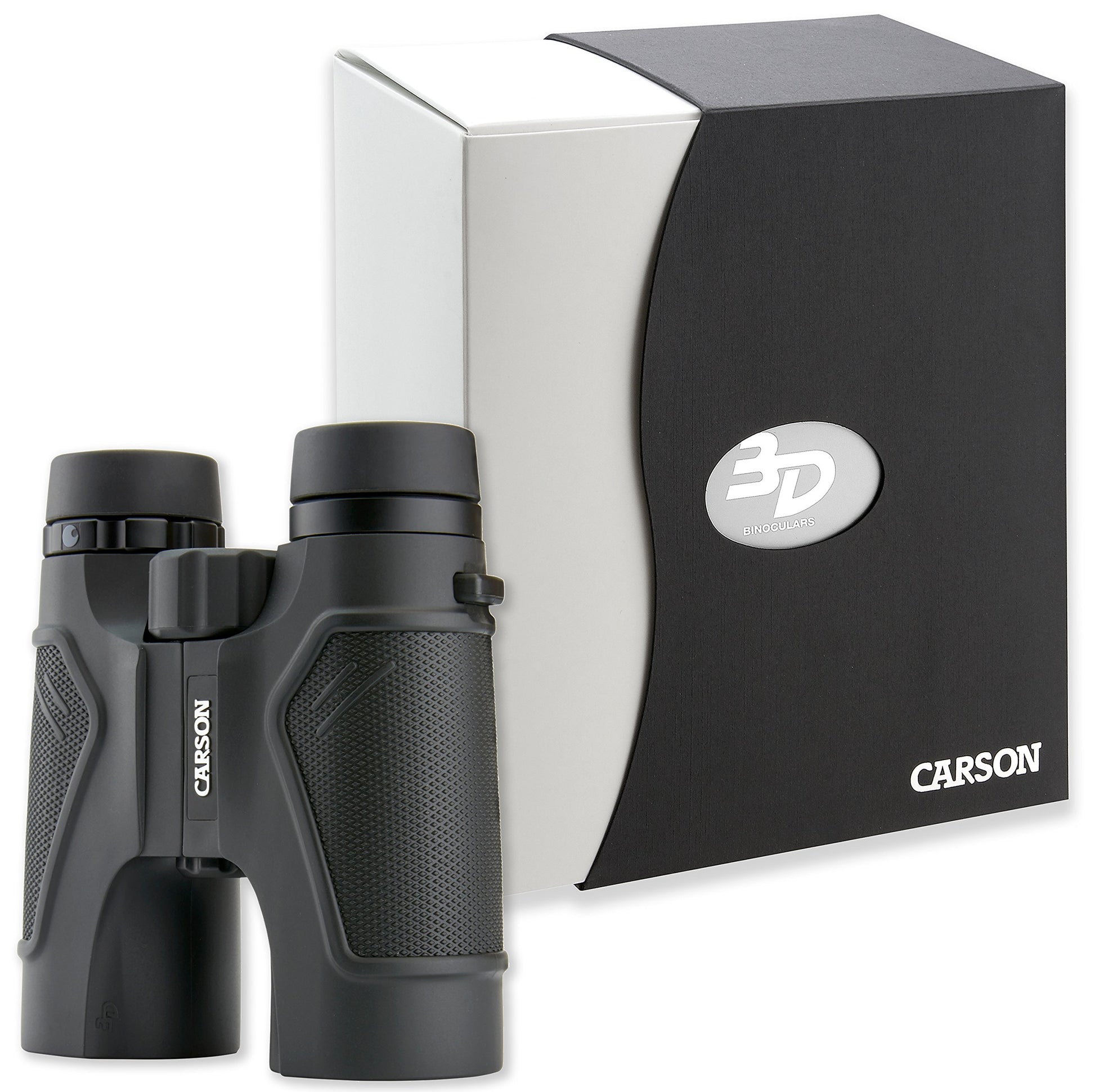 Carson Serie 3D Binocular 10x 42mm con Cristales de Alta definición y Extra Baja dispersión - Negro (TD-042ED)