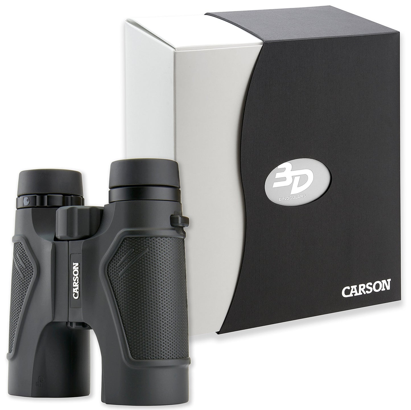 Carson Serie 3D Binocular 10x 42mm con Cristales de Alta definición y Extra Baja dispersión - Negro (TD-042ED)