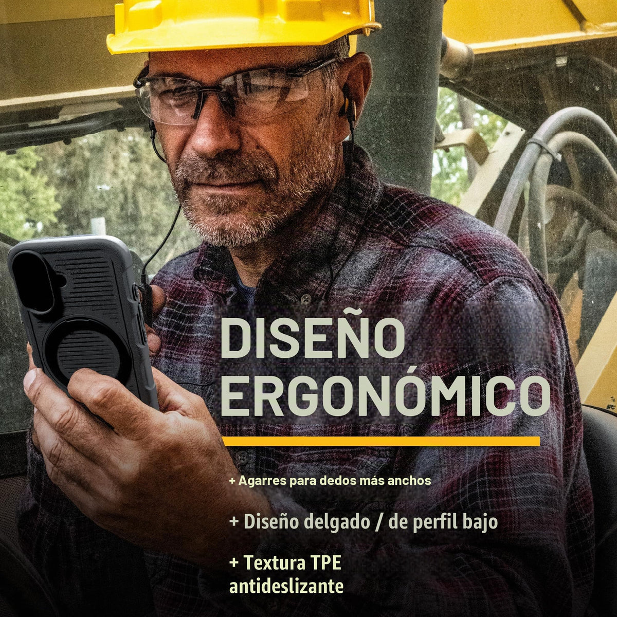 Anillo Magnético Giratorio DEWALT Negro Resistente contra Caídas para iPhone 16 Series
