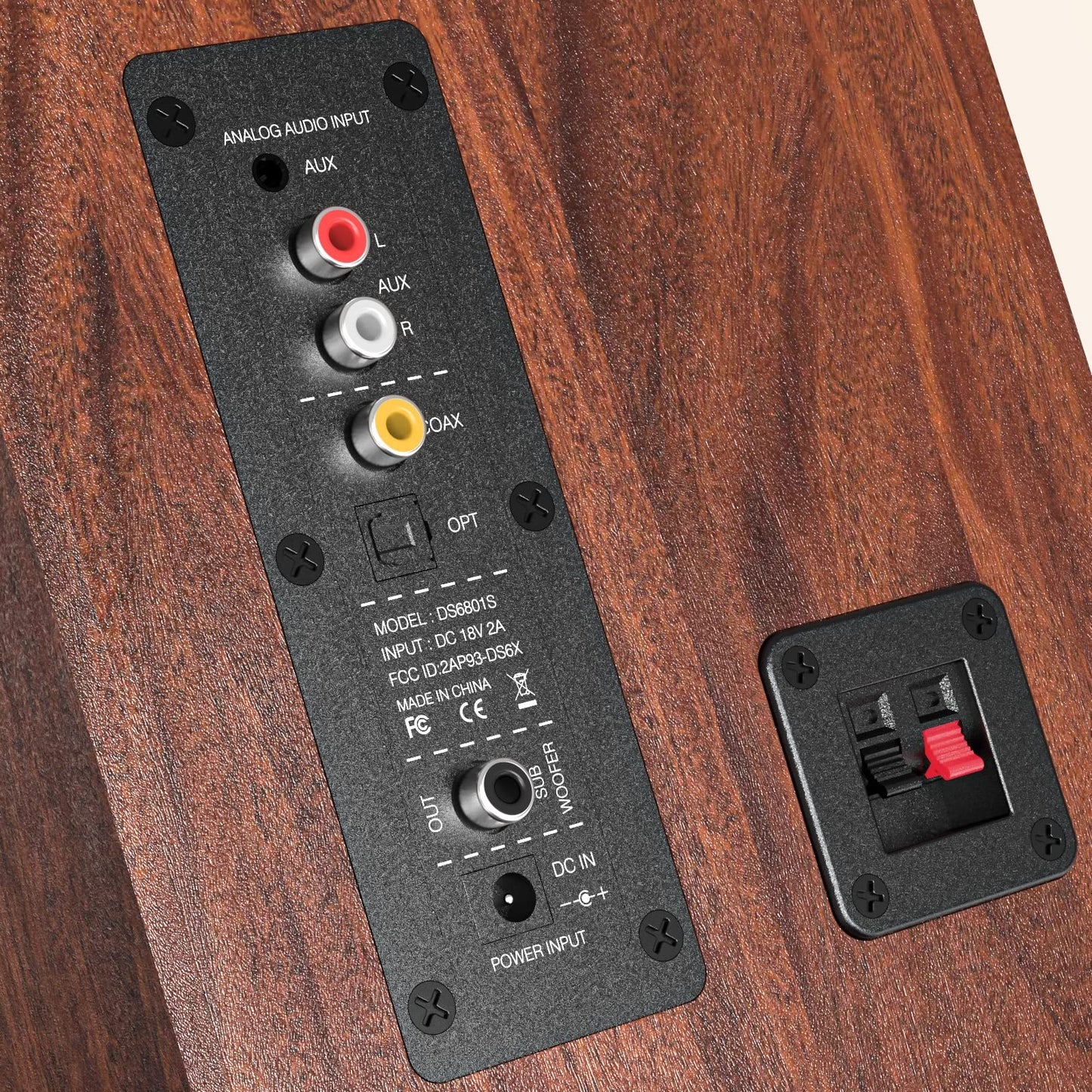 Saiyin - Altavoces de estantería Bluetooth para reproductor de grabación, altavoz de monitor de estudio alimentado con woofer de 5.2 pulgadas, altavoz de agudos de bocina y entradas RCA ópticas,