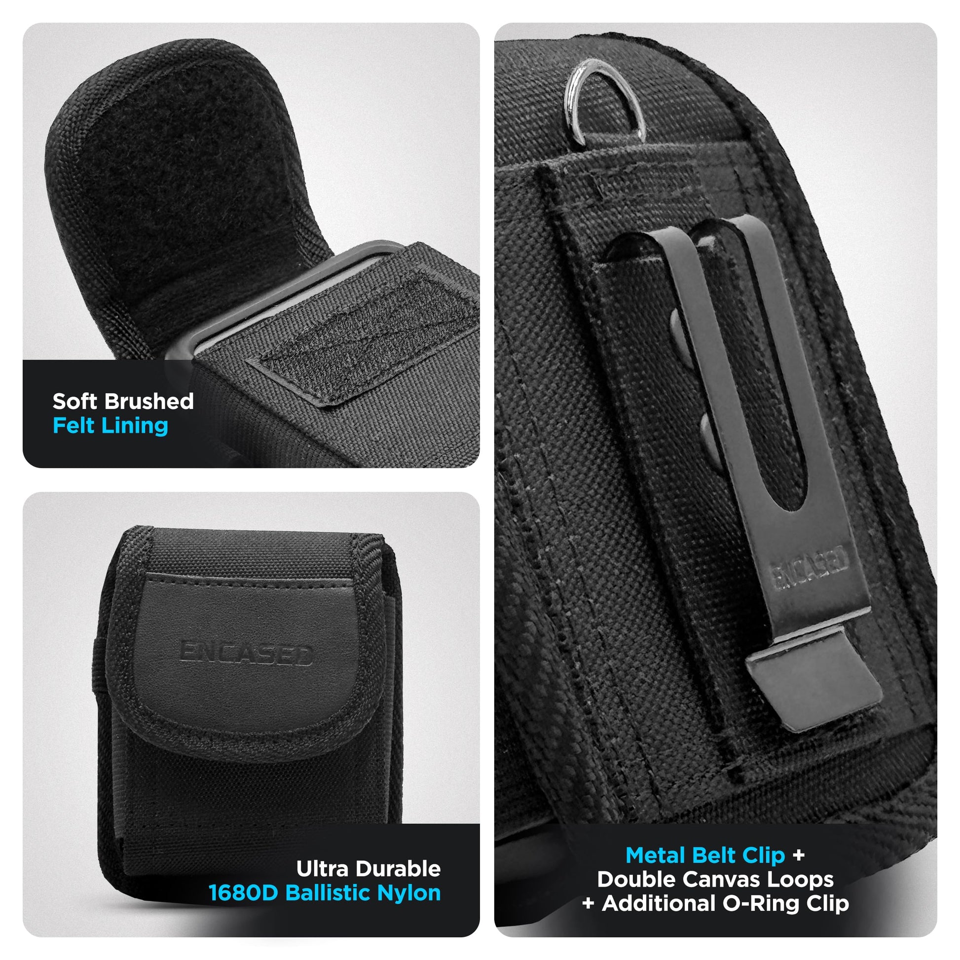 Funda con bisagra 2 en 1 para Motorola Razr Plus 2024 con protección de visualización y clip de funda, bolsa de nailon balístico para teléfono (se adapta a Moto Razr 50 Ultra)