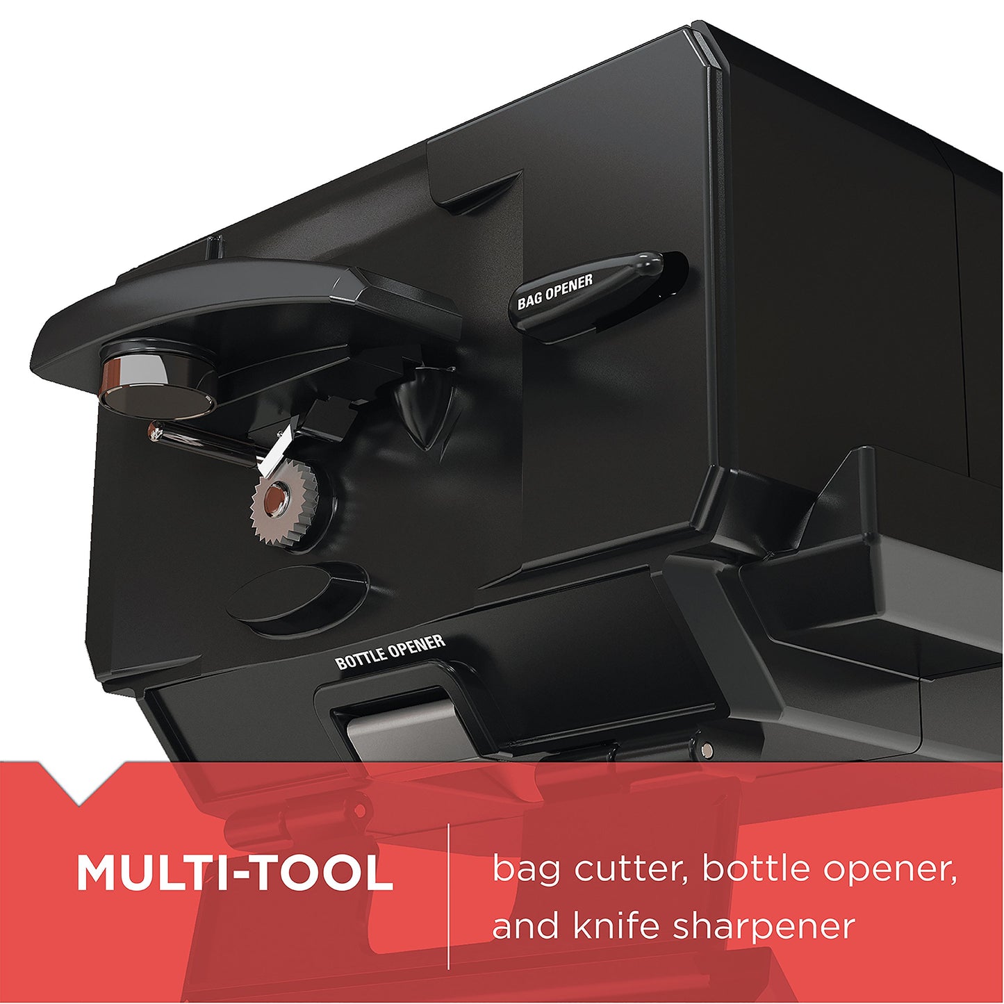 BLACK+DECKER CO100B SpaceMaker - Abrelatas multiusos, color negro