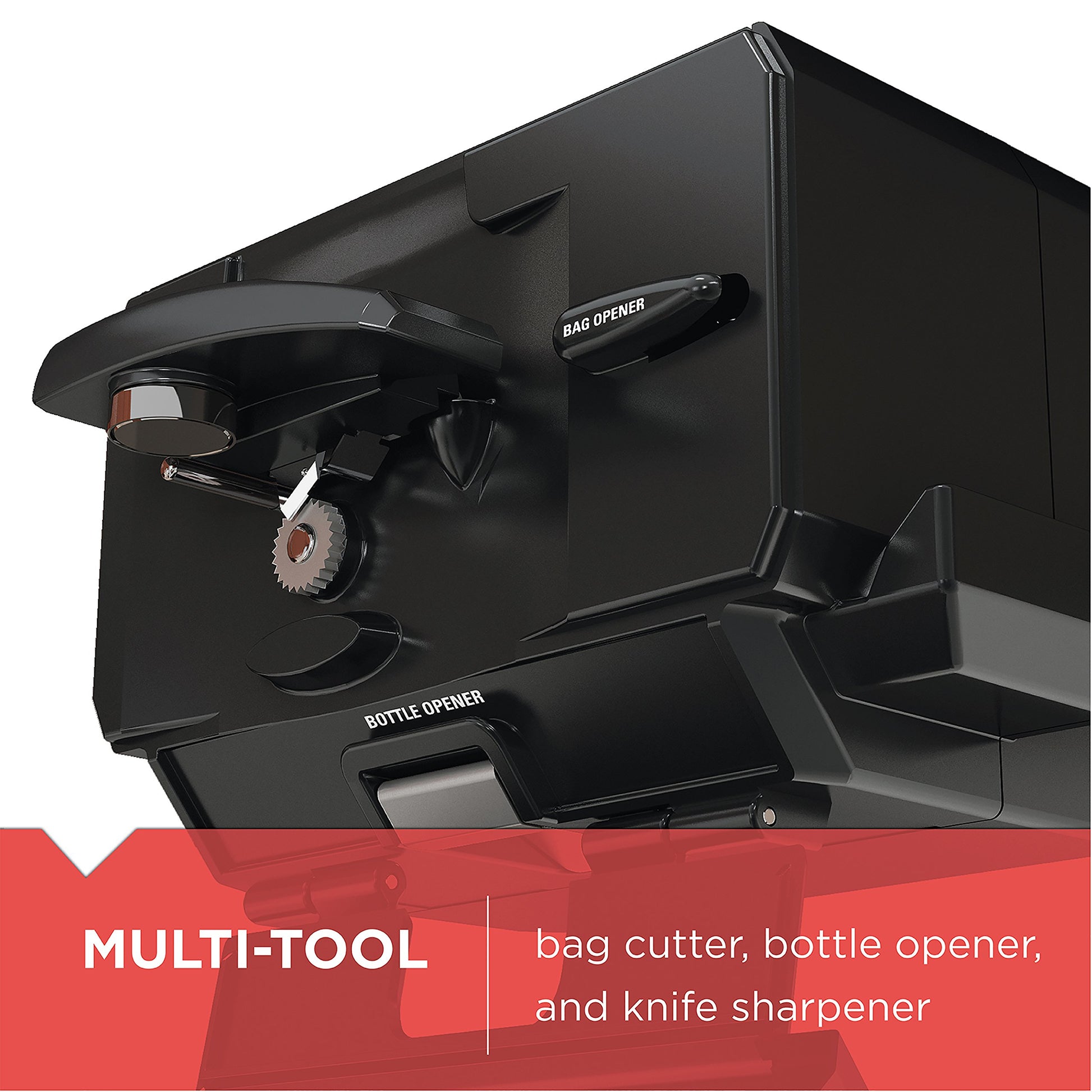 BLACK+DECKER CO100B SpaceMaker - Abrelatas multiusos, color negro